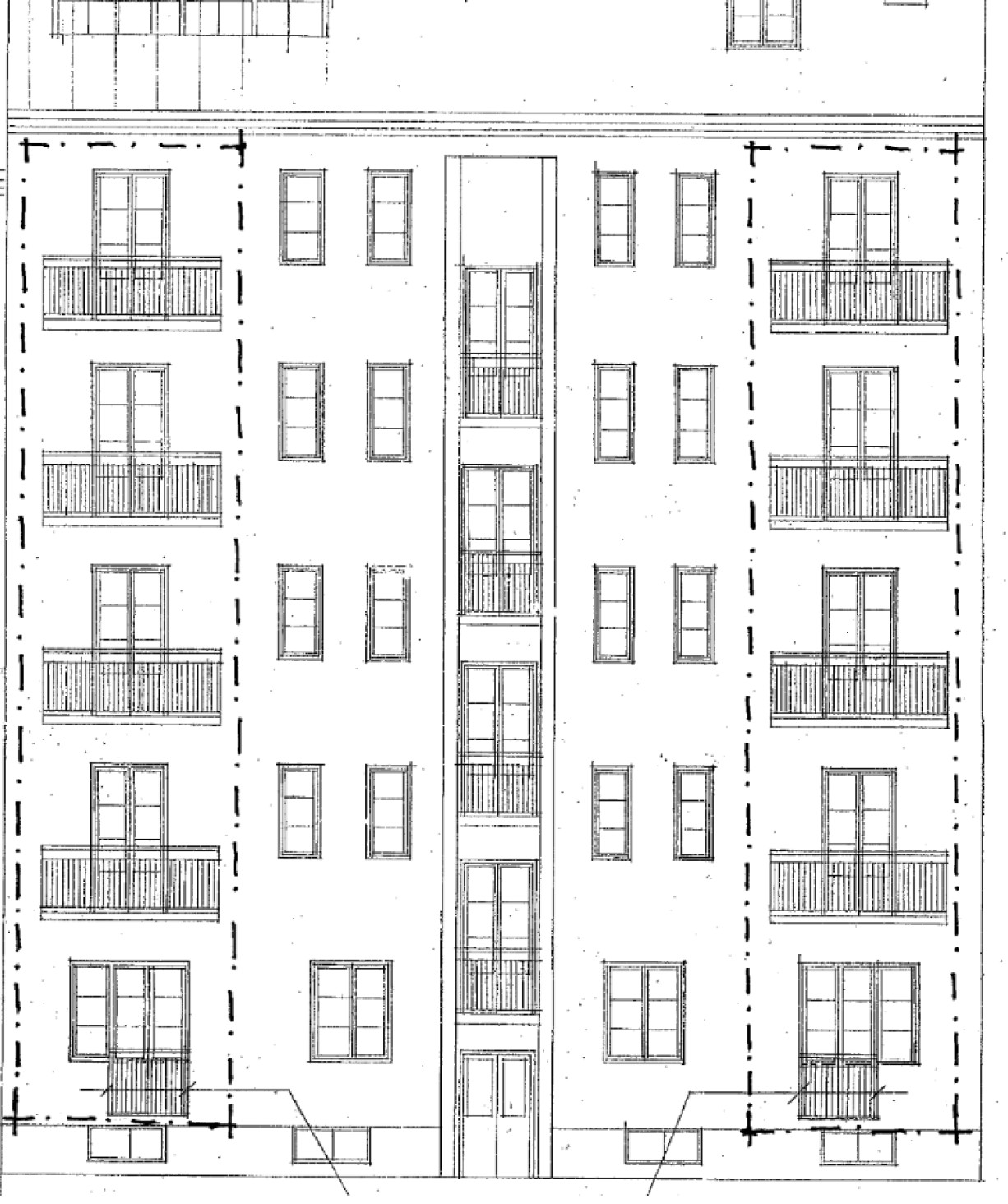 Tidigare bygglov för större balkong Garvar Lundins gränd 8, 2 tr