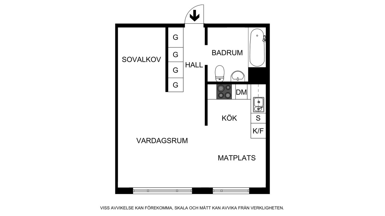 Planritning Södermannagatan 37, 4 tr
