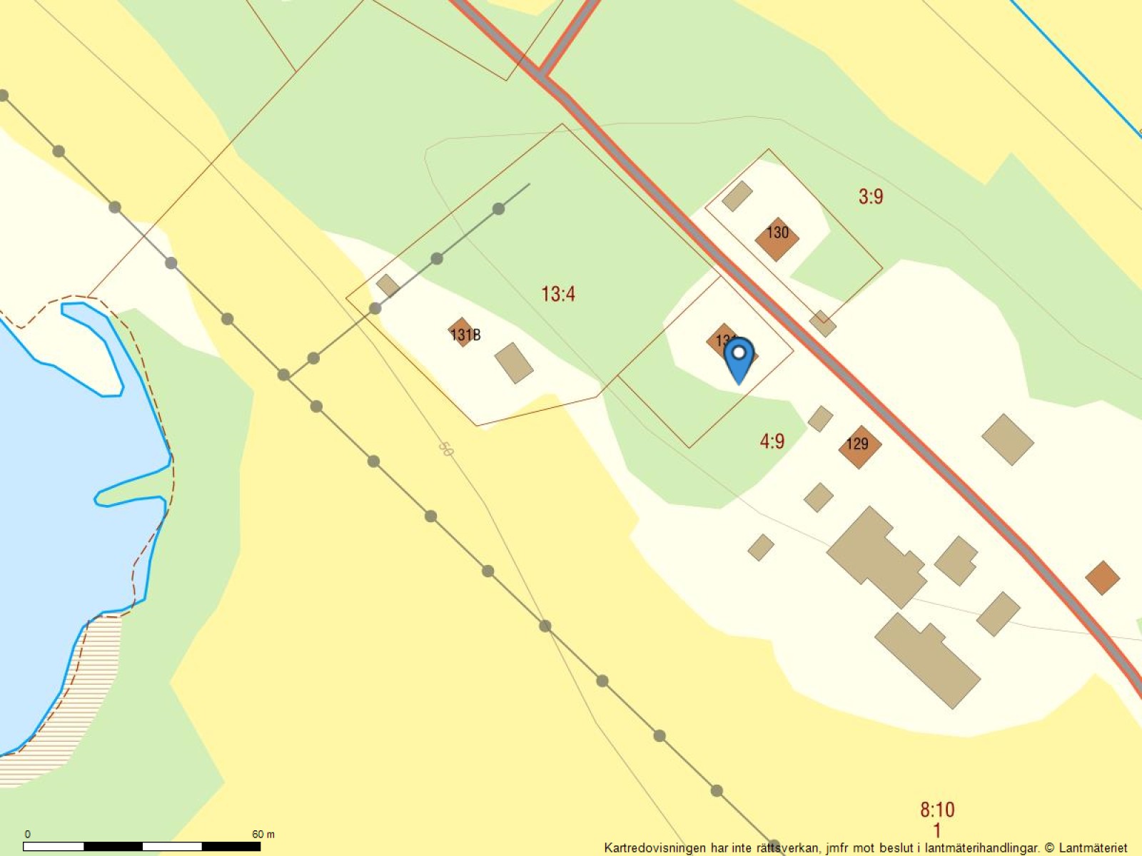 Fastighetskarta Västra Vallen 131