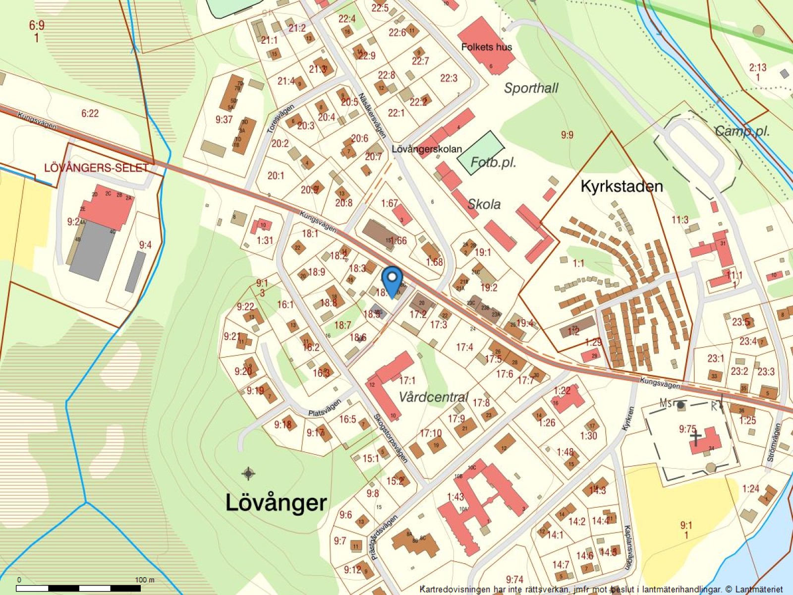Fastighetskarta Kungsvägen 18A