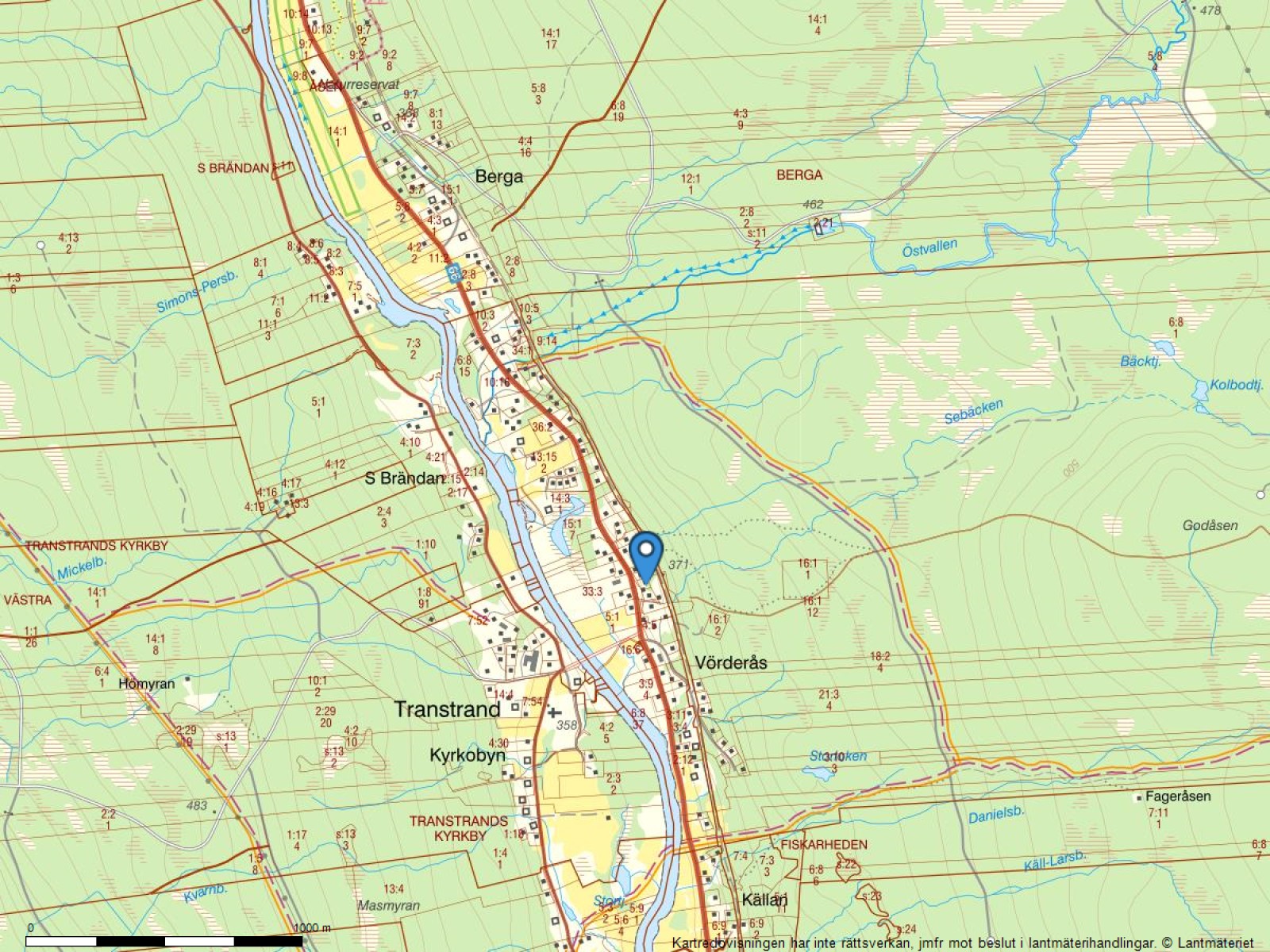 Fastighetskarta Vörderås 164