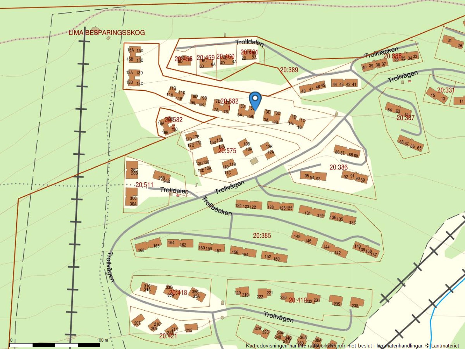 Fastighetskarta Lavenvägen 5C