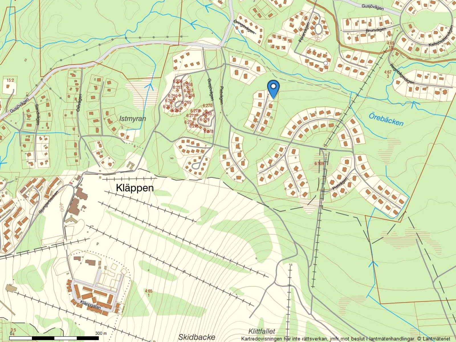 Fastighetskarta Pistvägen 518