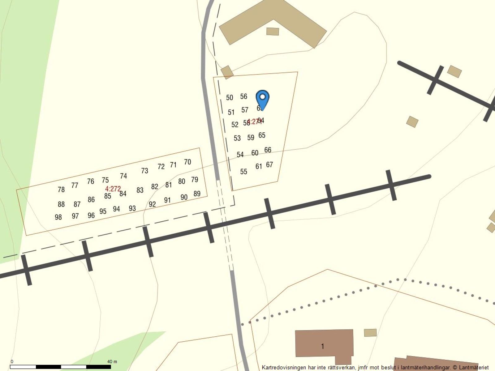 Fastighetskarta Tranantorget 62