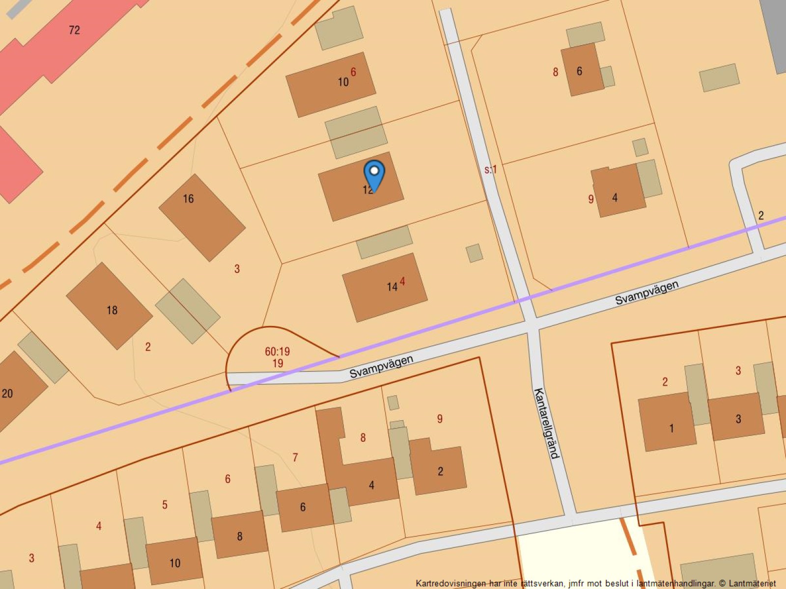 Fastighetskarta Svampvägen 12