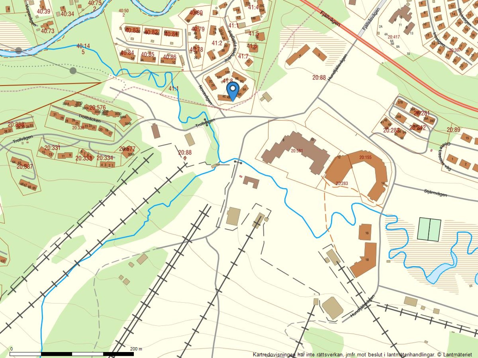 Fastighetskarta Joängets Fjällgård 4A