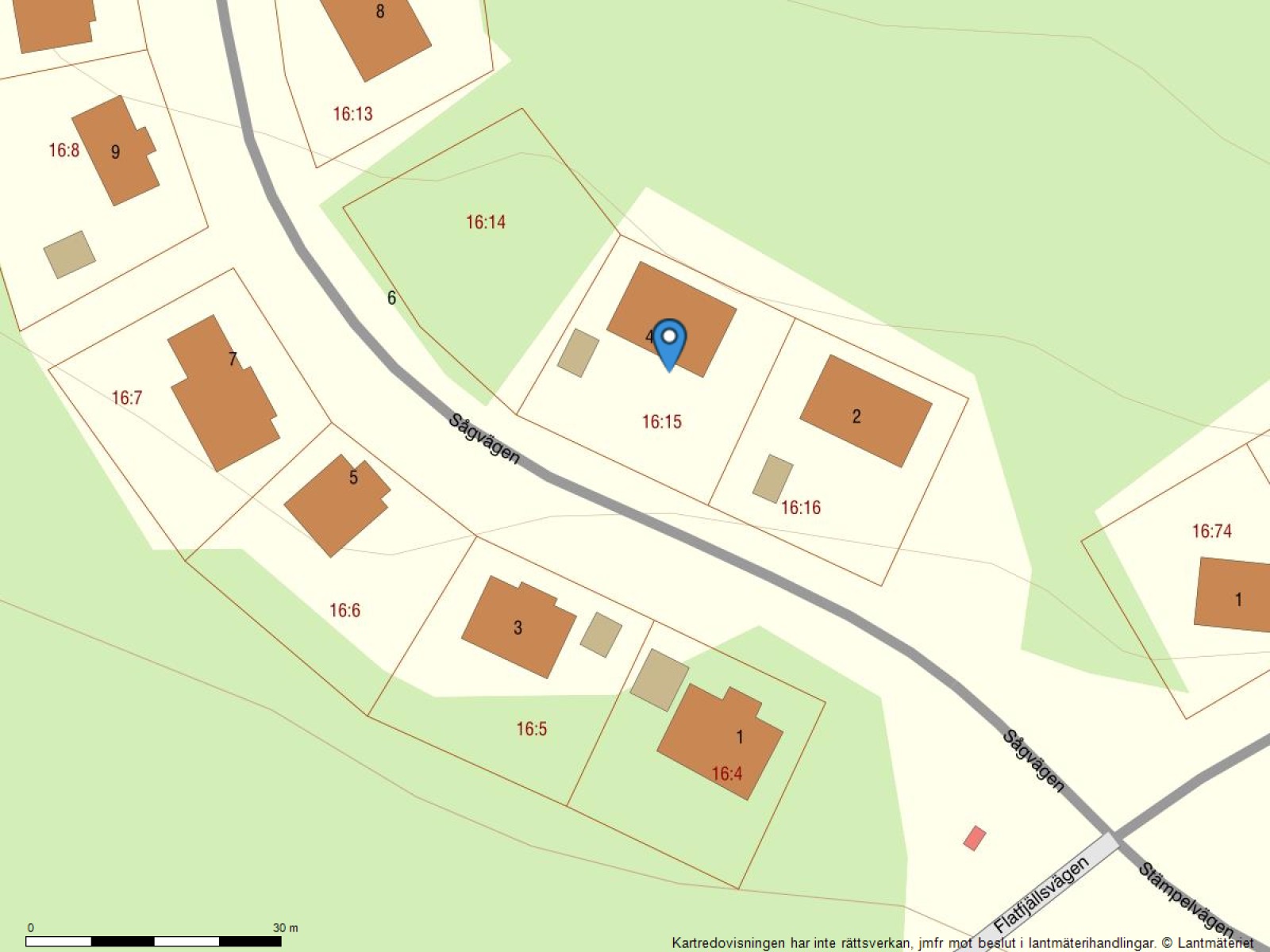 Fastighetskarta Sågvägen 4