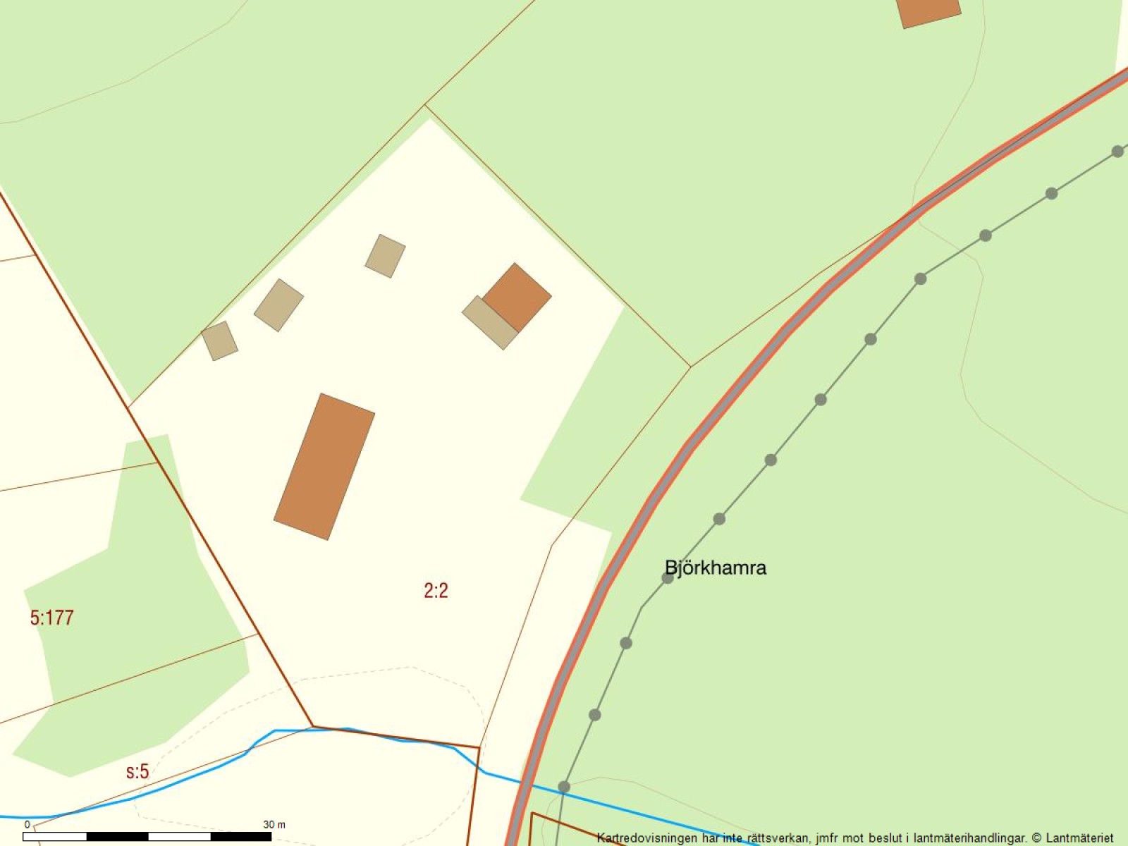 Fastighetskarta Tofsö Björkhamra
