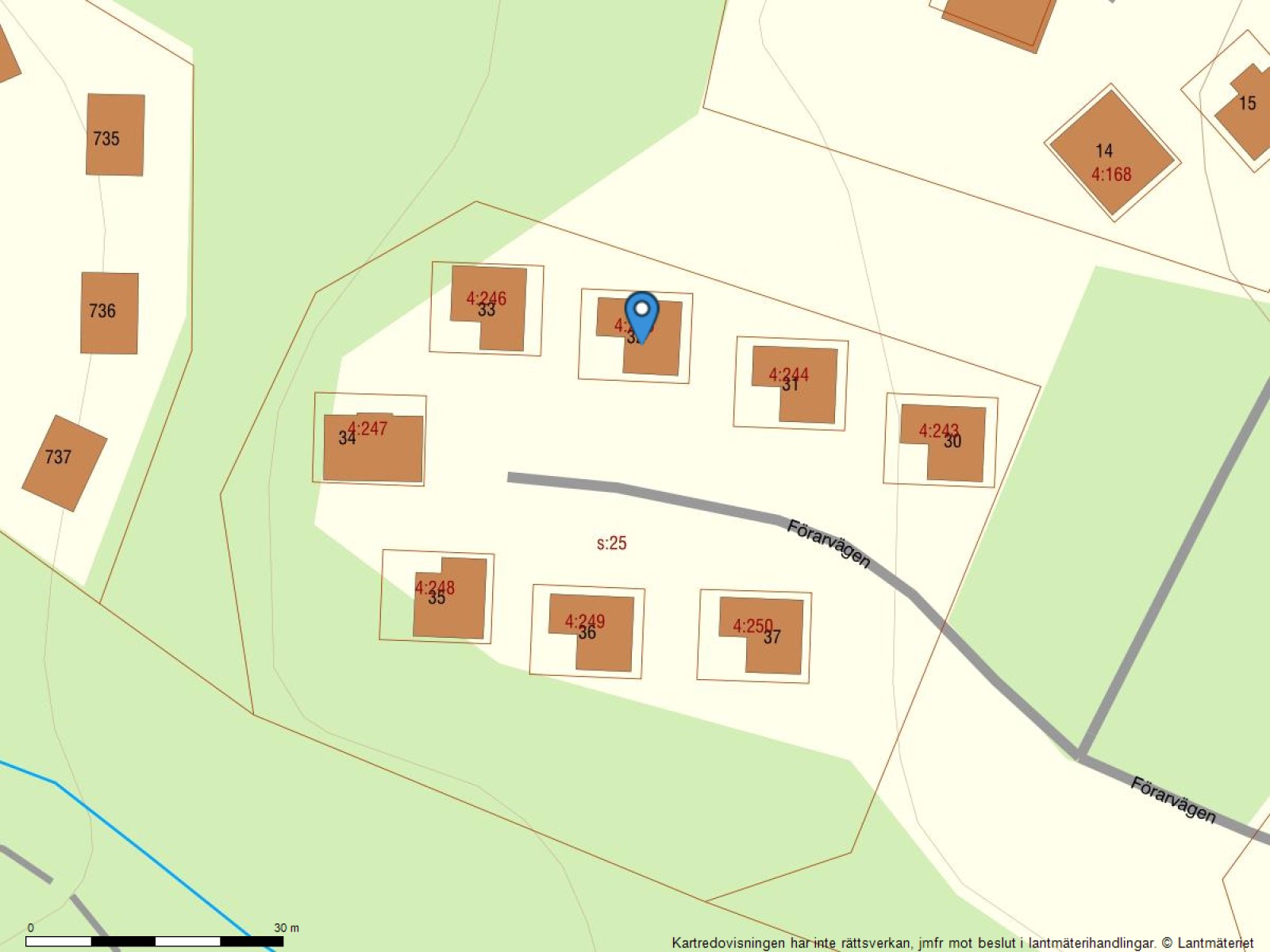 Fastighetskarta Förarvägen 32