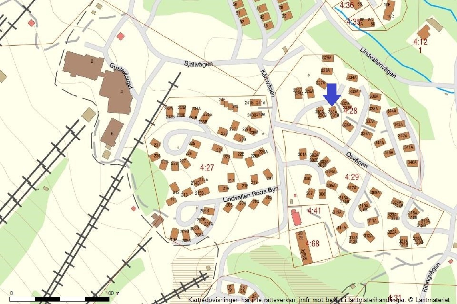 Fastighetskarta Blå byn 331 U