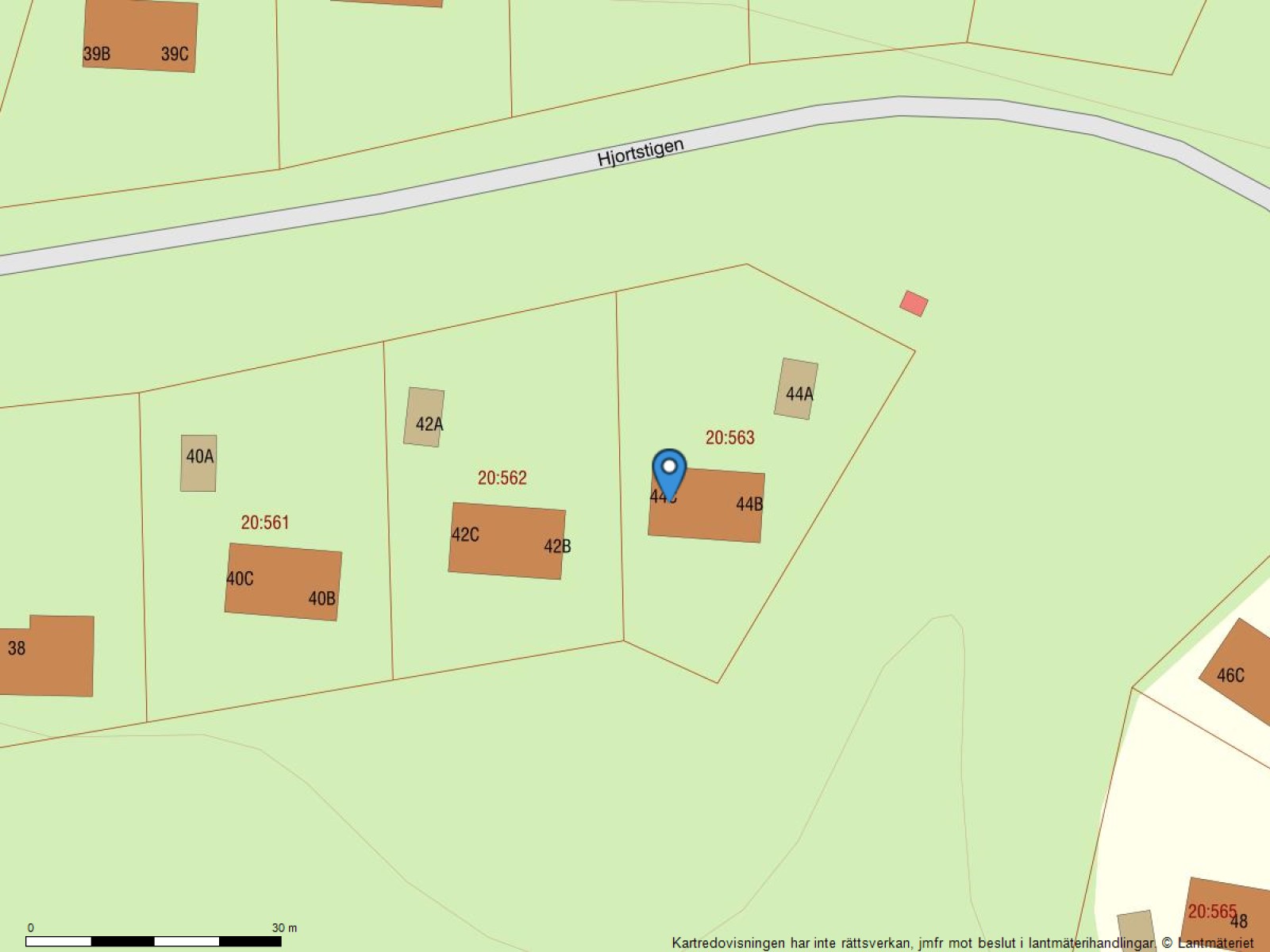 Fastighetskarta Hjortstigen 44C