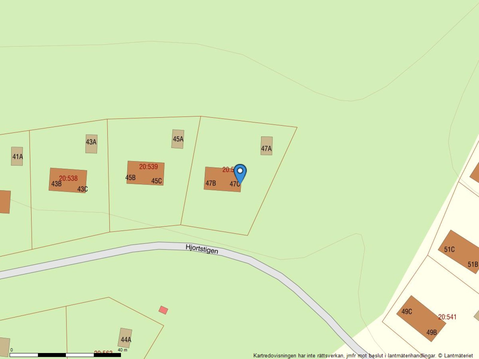 Fastighetskarta Hjortstigen 47c