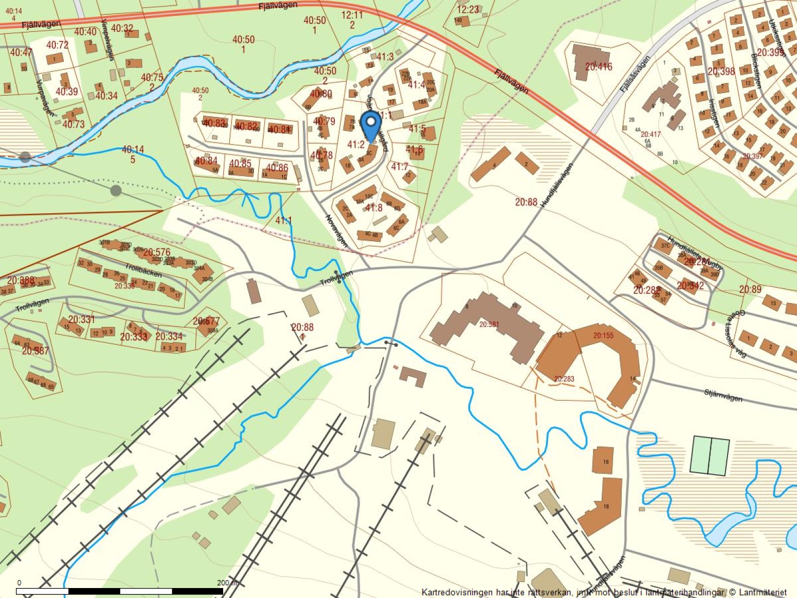Fastighetskarta Joängets Fjällgård 5A
