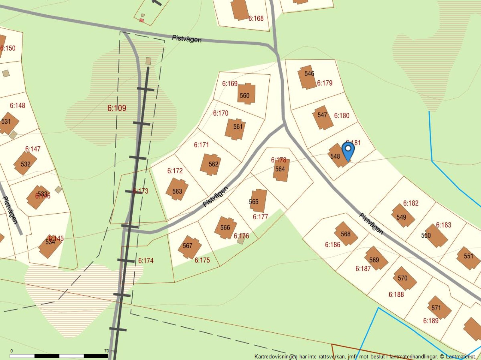 Fastighetskarta Pistvägen 548 A