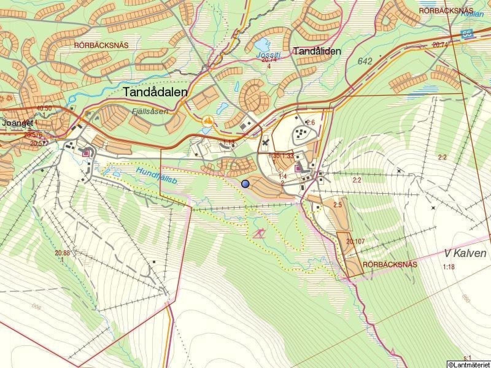 Fastighetskarta Fjällvillevägen 54