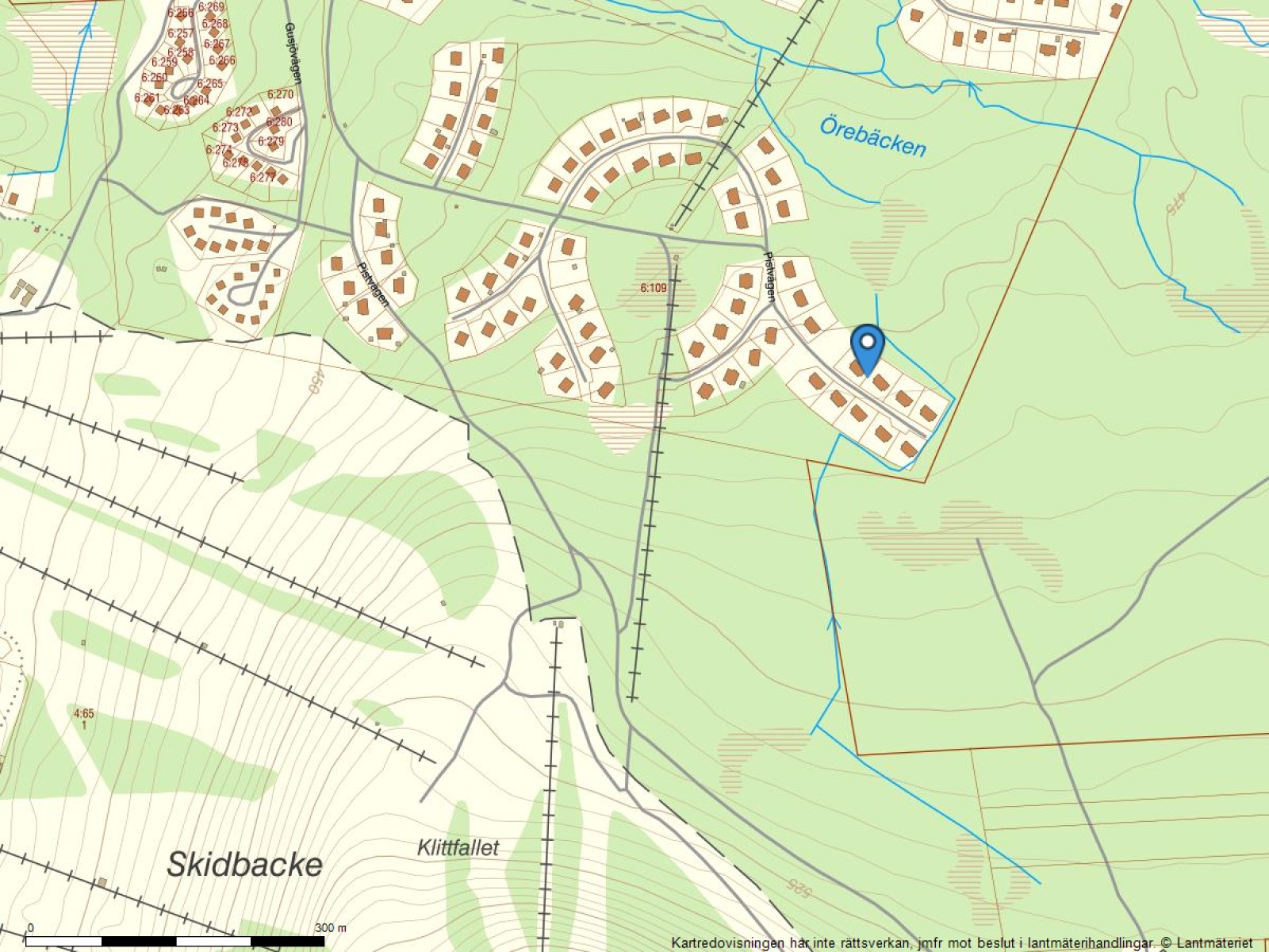 Fastighetskarta Pistvägen 549 B