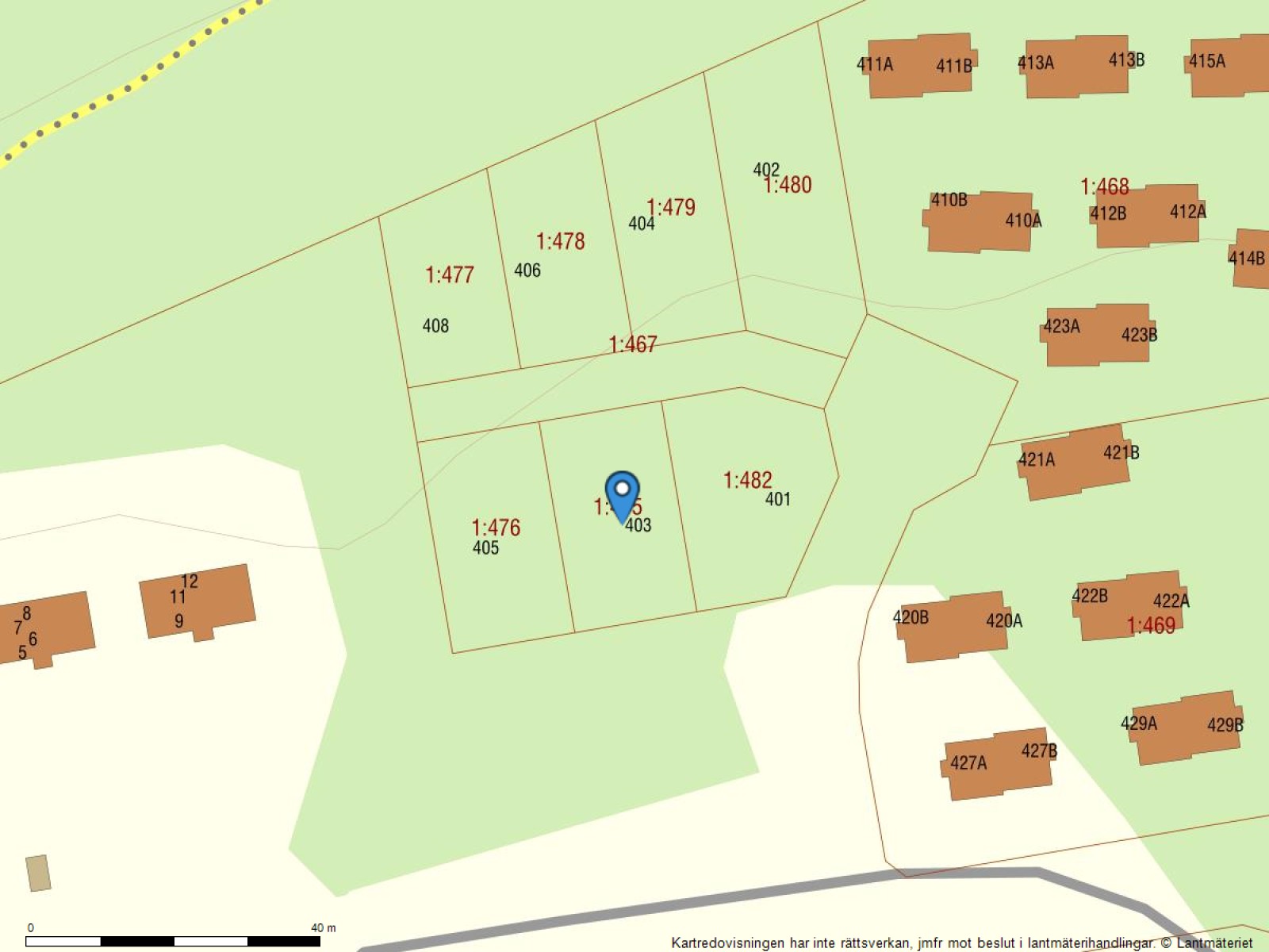 Fastighetskarta Nedre Ranchen Lodge 403