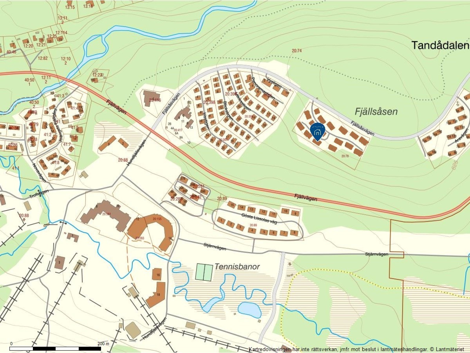 Fastighetskarta Fjällsåsen 10B
