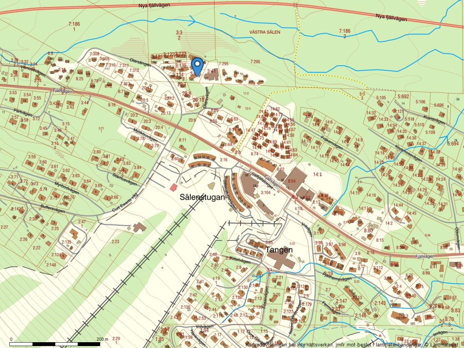 Fastighetskarta Olarsvägen 17C