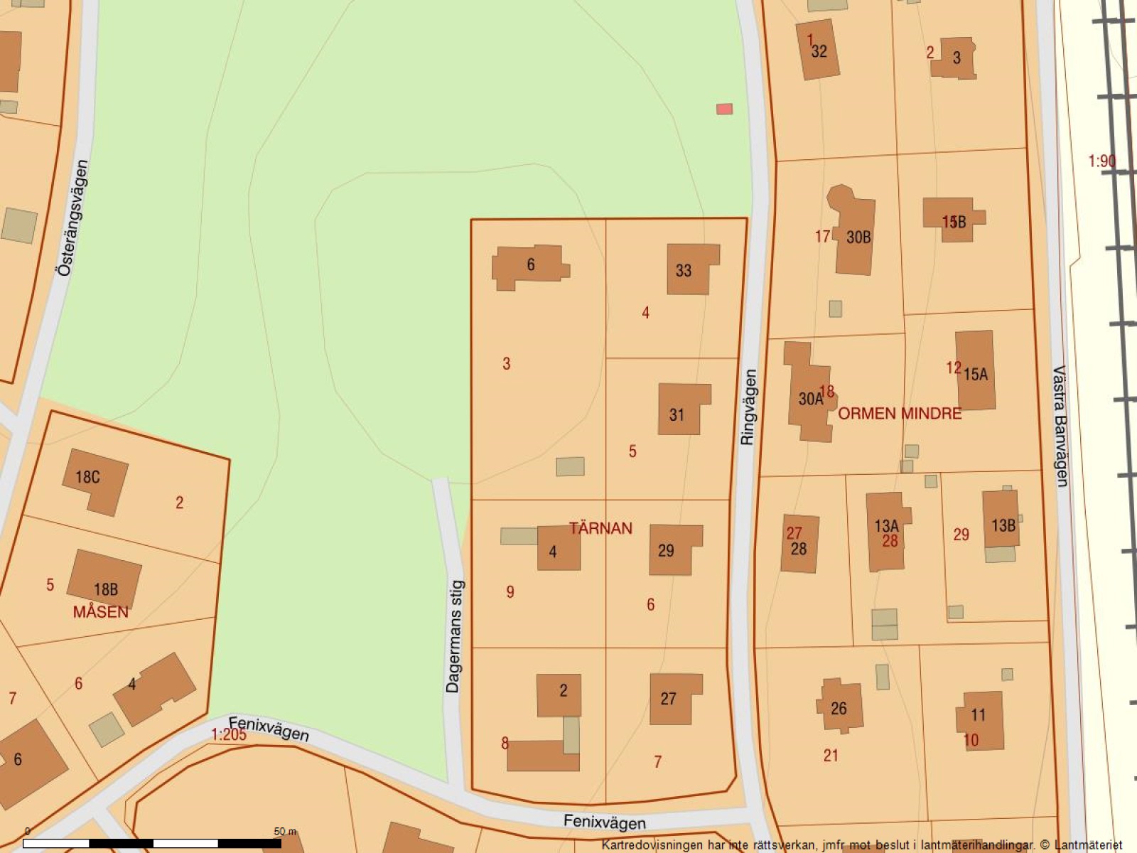 Fastighetskarta Dagermans stig 6