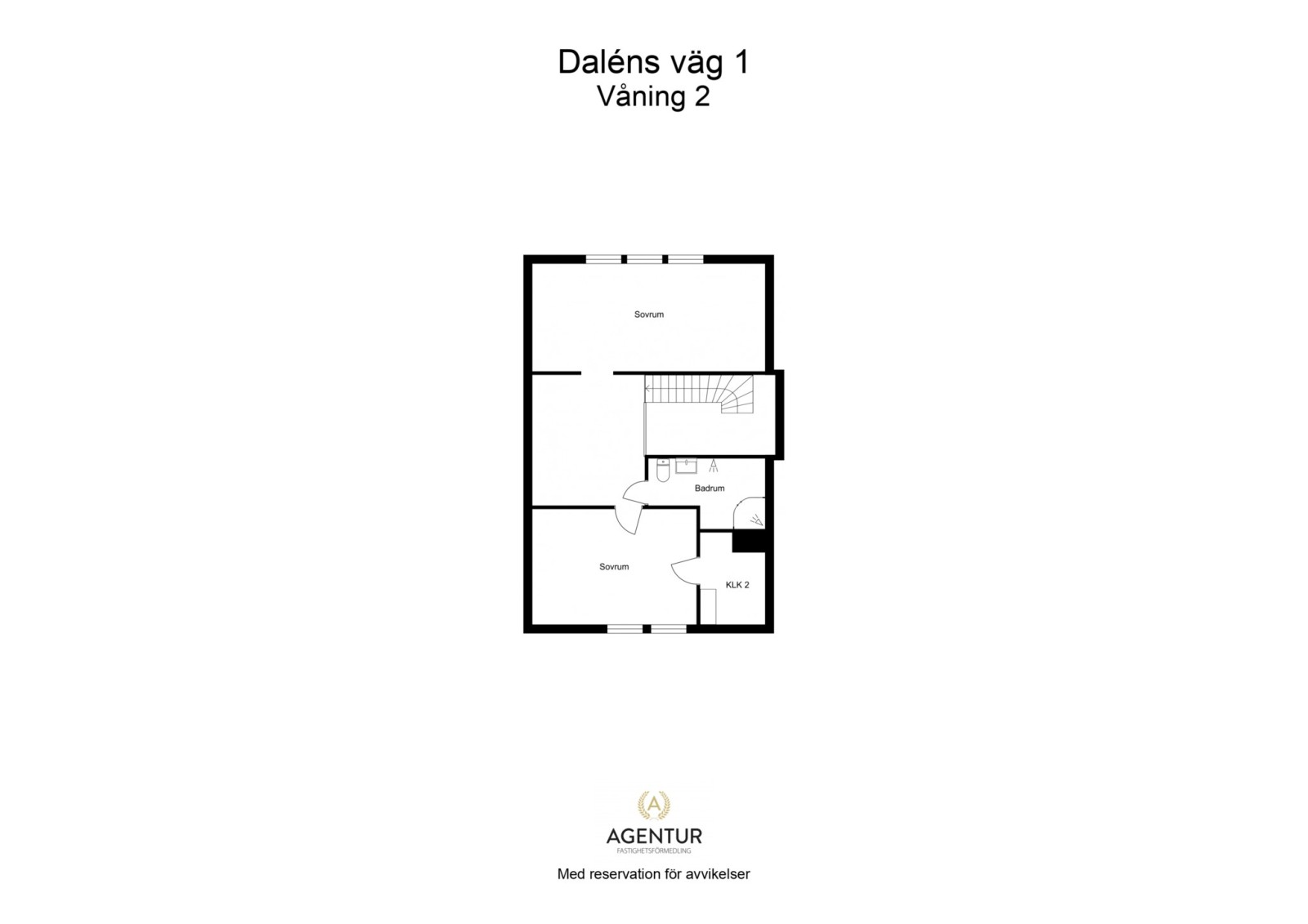 2D Floor Plan - Våning 2 - Letterhead Daléns väg 1