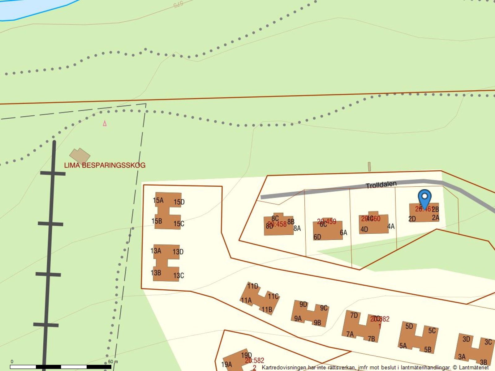 Fastighetskarta Trolldalen 2C