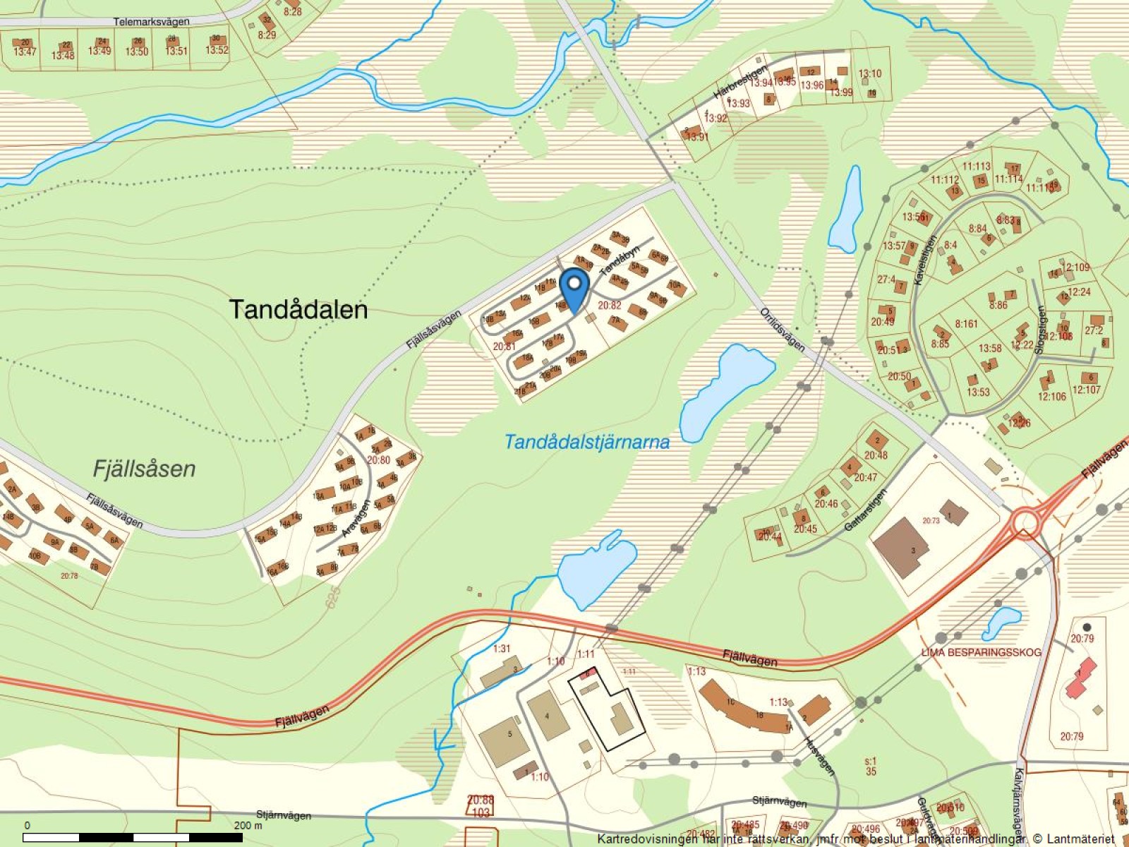 Fastighetskarta Tandåbyn 14B