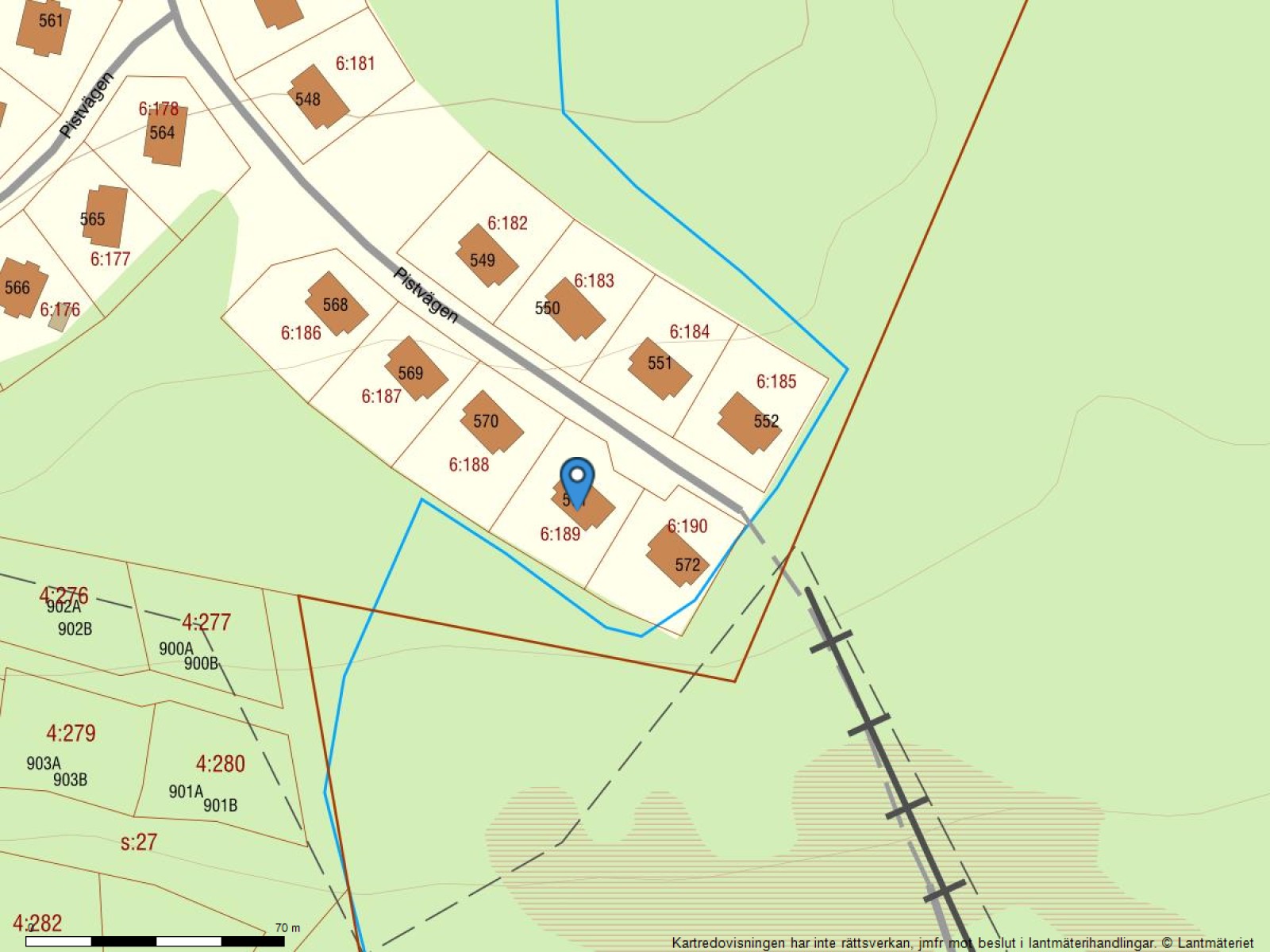 Fastighetskarta Pistvägen 571 A