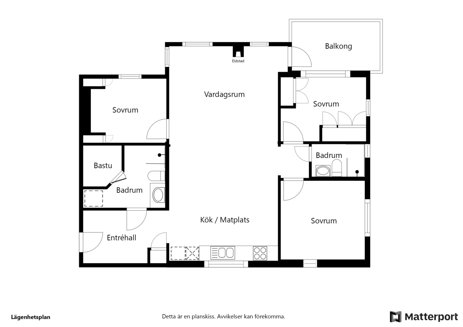 Planskiss Selvägen 15B