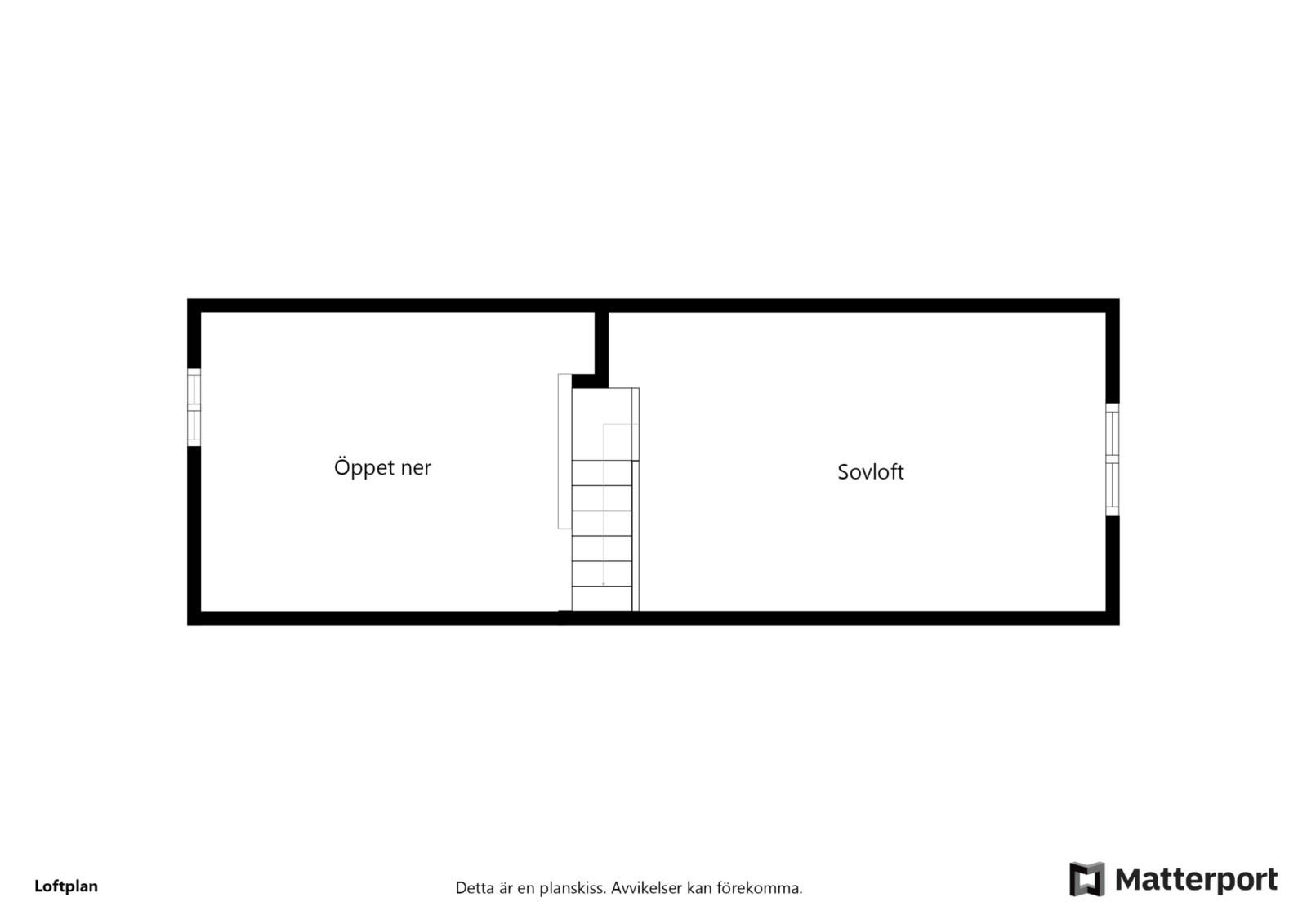 Planritning loftplan A Pistvägen 516 (A+B)