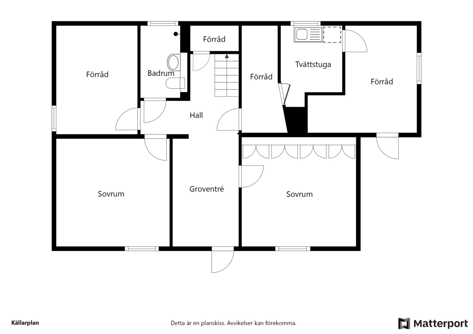 Planritning, källarplan Röen 350