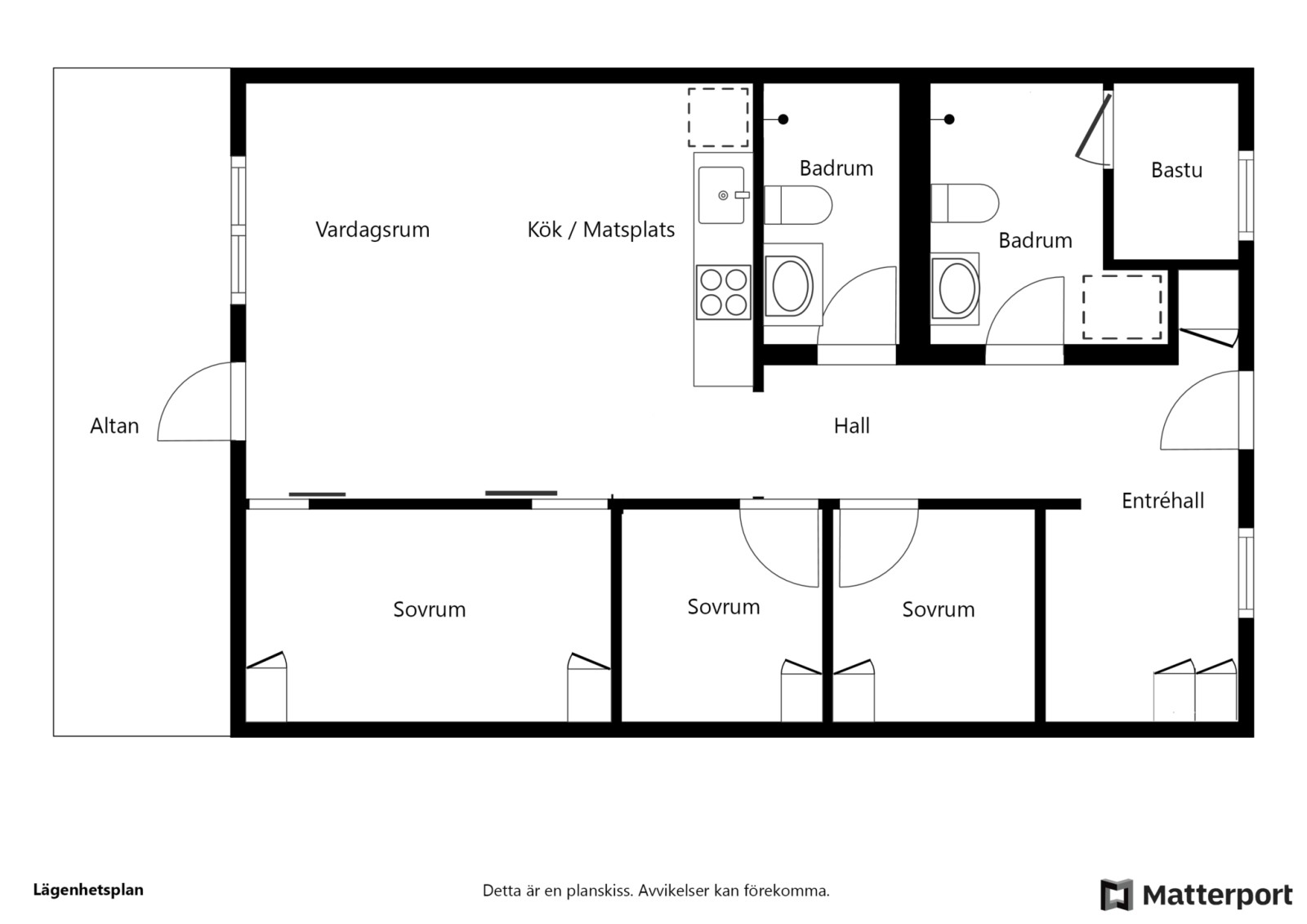 Planritning Gullgatan 1241 A