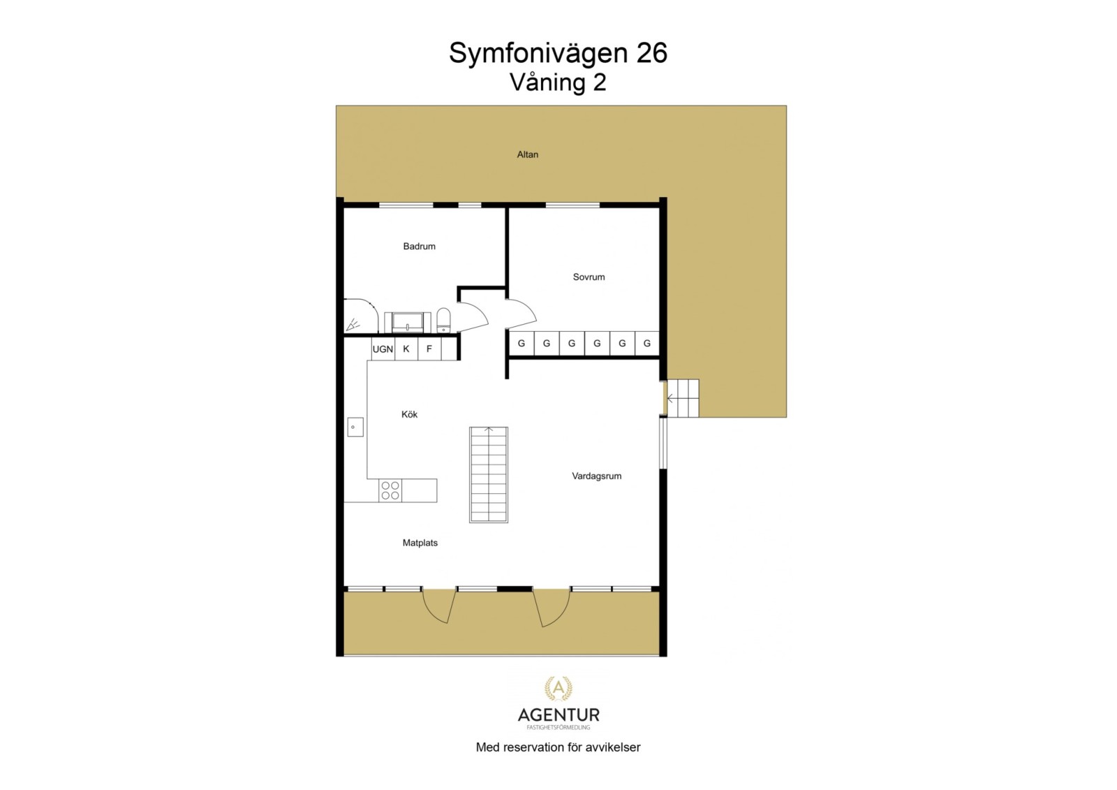 2D Floor Plan - Våning 2 - Letterhead Symfonivägen 26