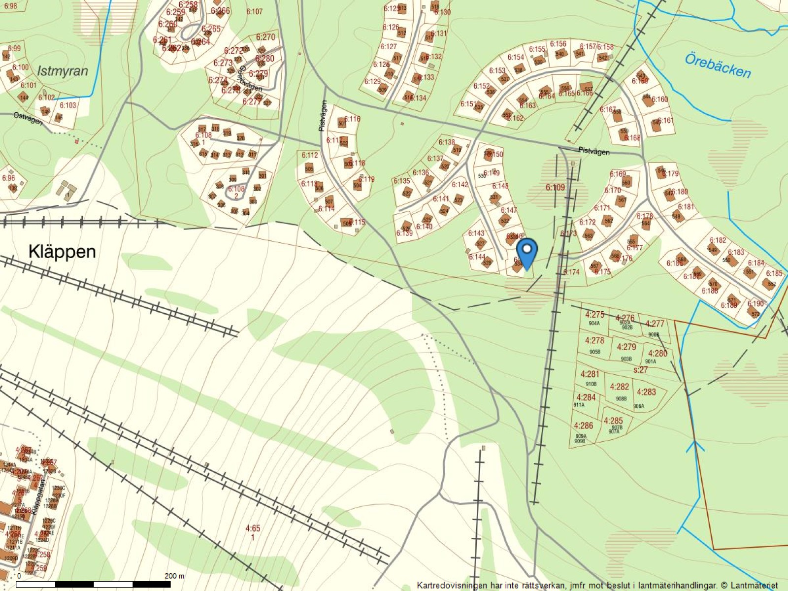 Fastighetskarta Pistvägen 534A