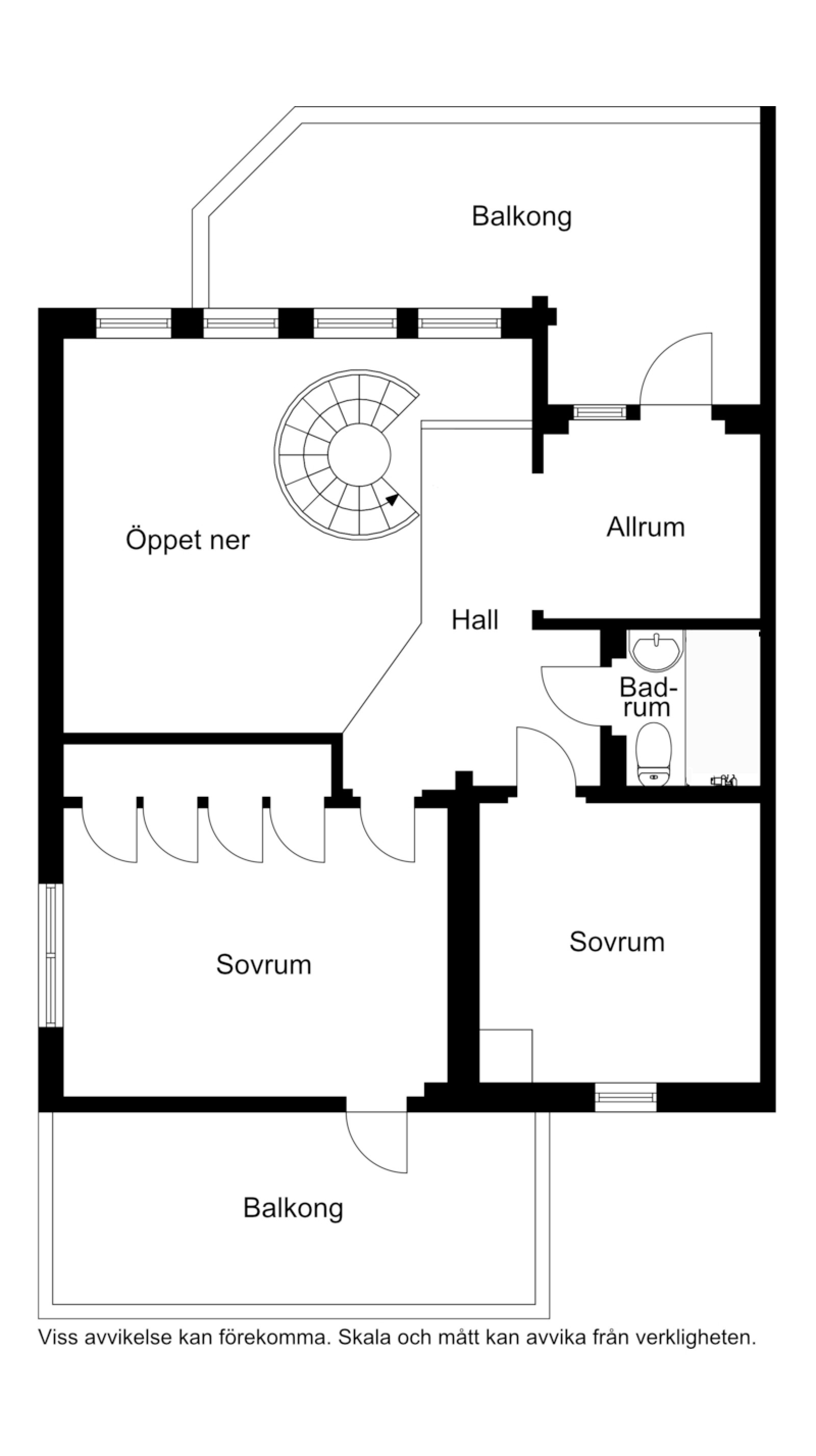 Planskiss, loftplan Trolldalen 53A