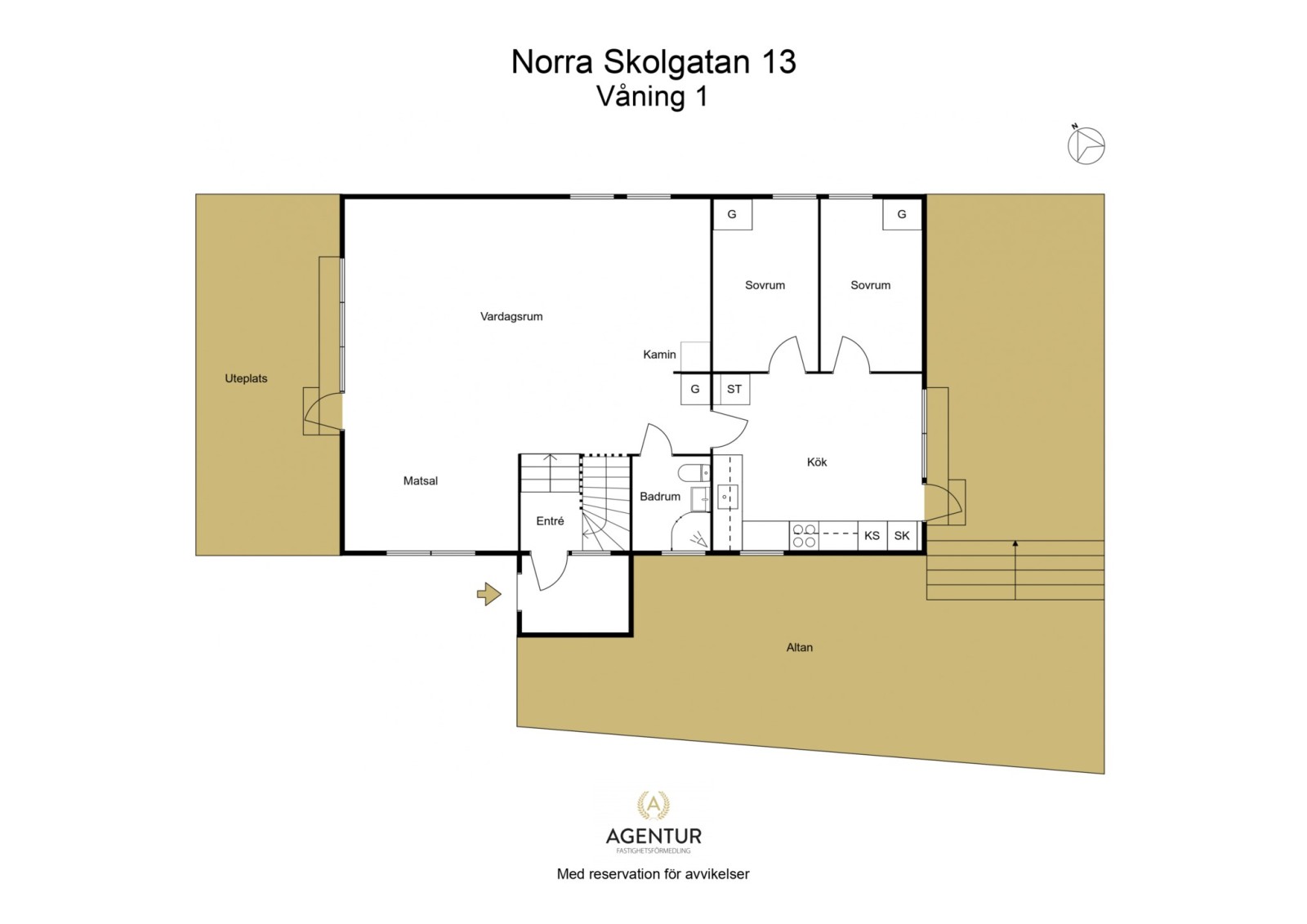 Plan 1  Norra Skolgatan 13