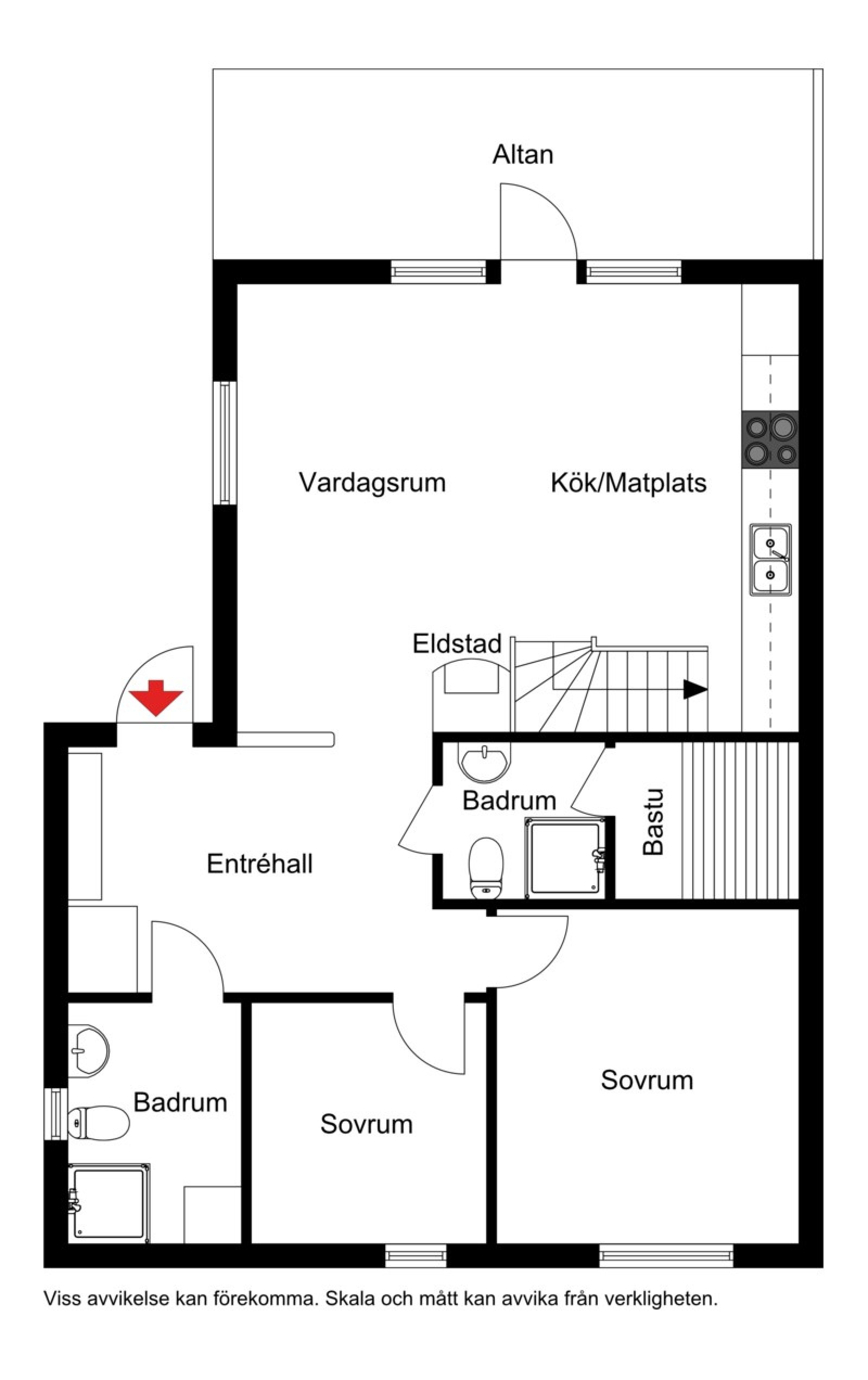 Planskiss Pistvägen 550 B