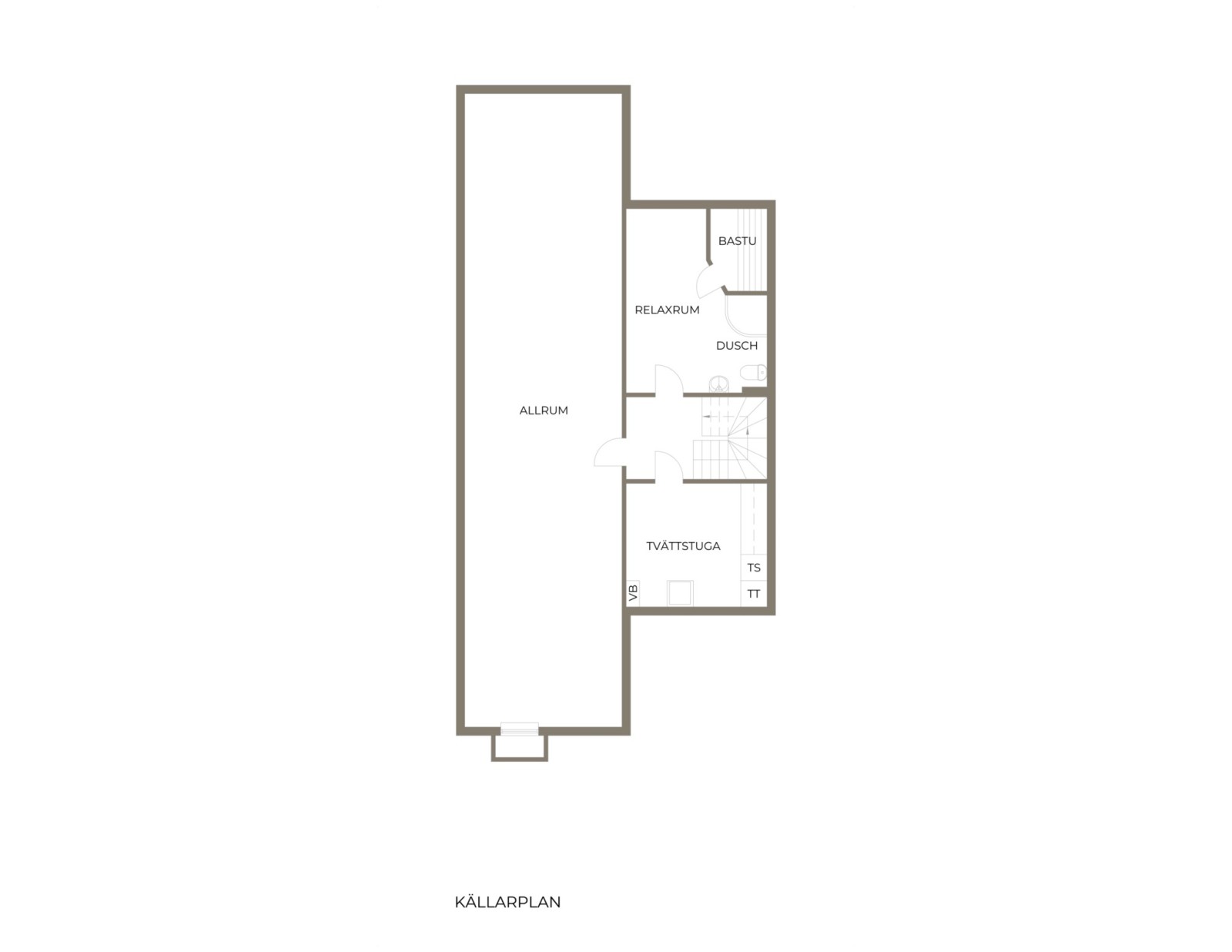 Planritning, källarplan Nora torg 9