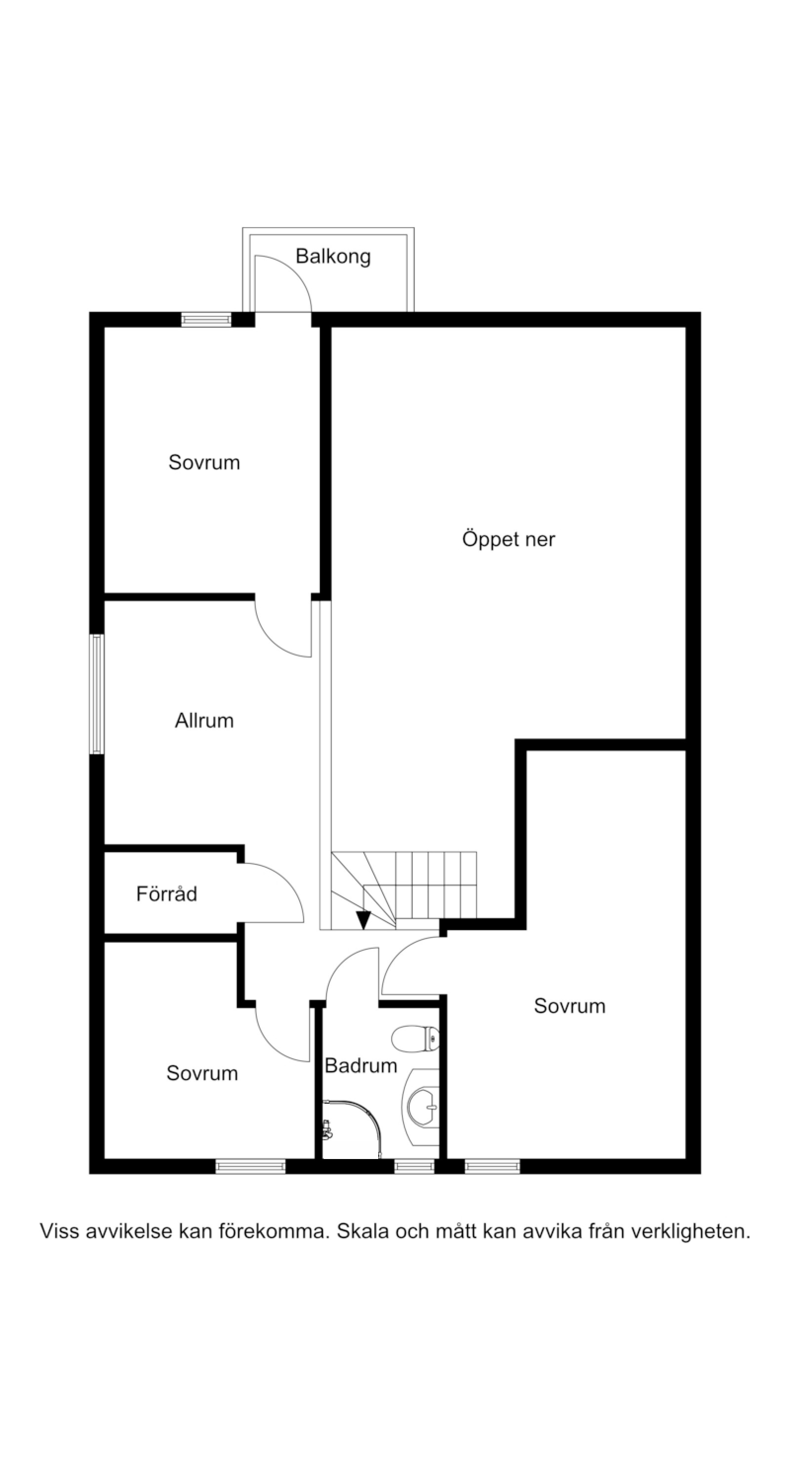 Planskiss, loftplan Granfjällsporten 7