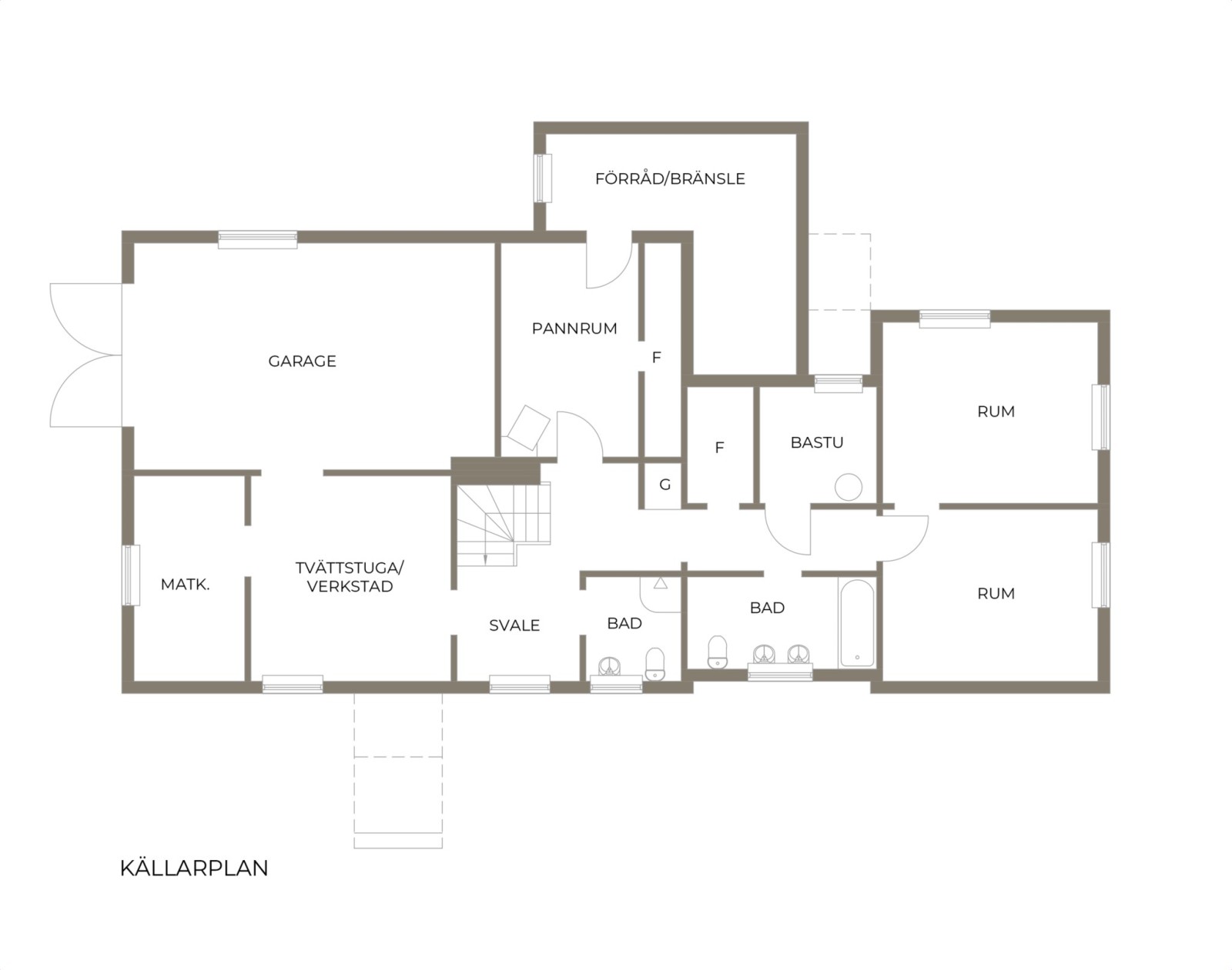 Källarplan Lindvägen 1