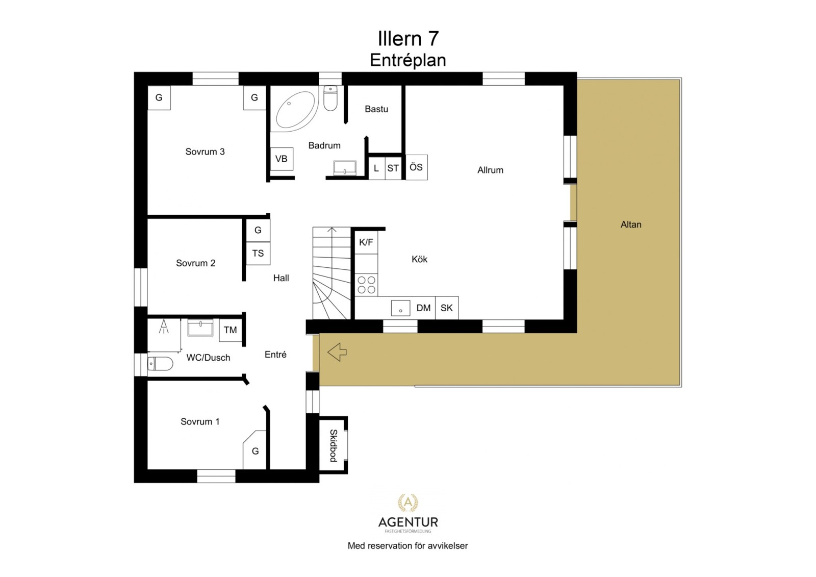 2D Floor Plan - Entréplan - Letterhead Illern 7