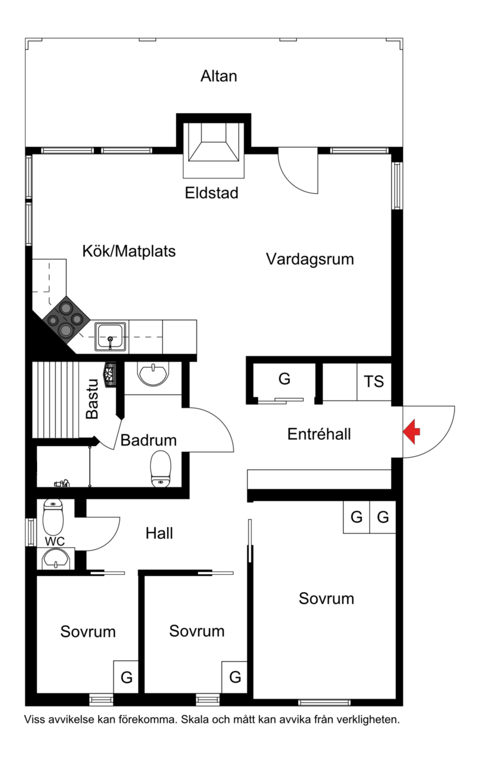 Planskiss Kläppgatan 1210A