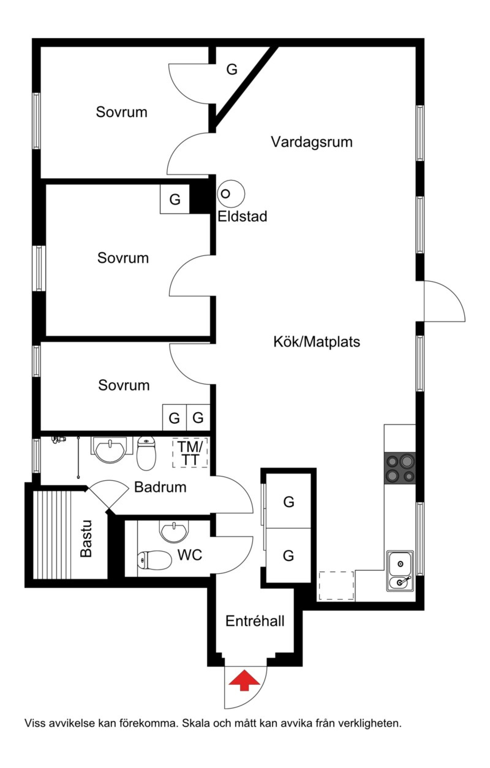 Planskiss Novavägen 10B