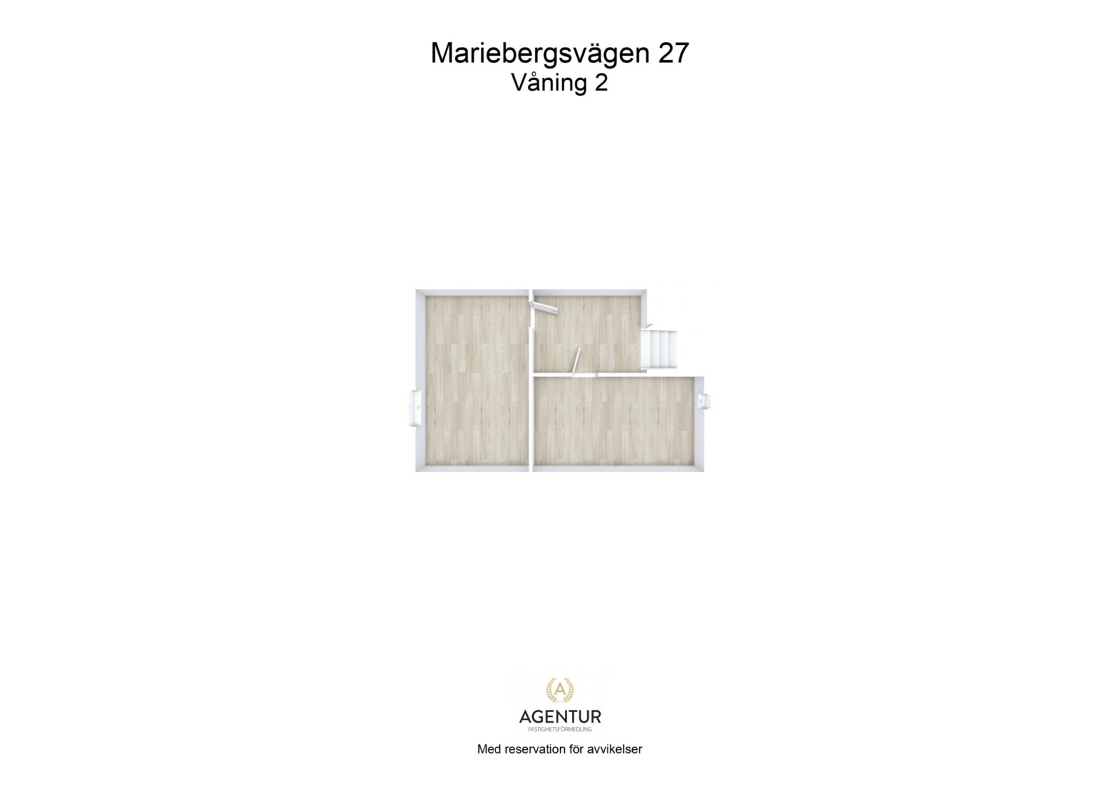 3D Floor Plan - Våning 2 - Letterhead Mariebergsvägen 27