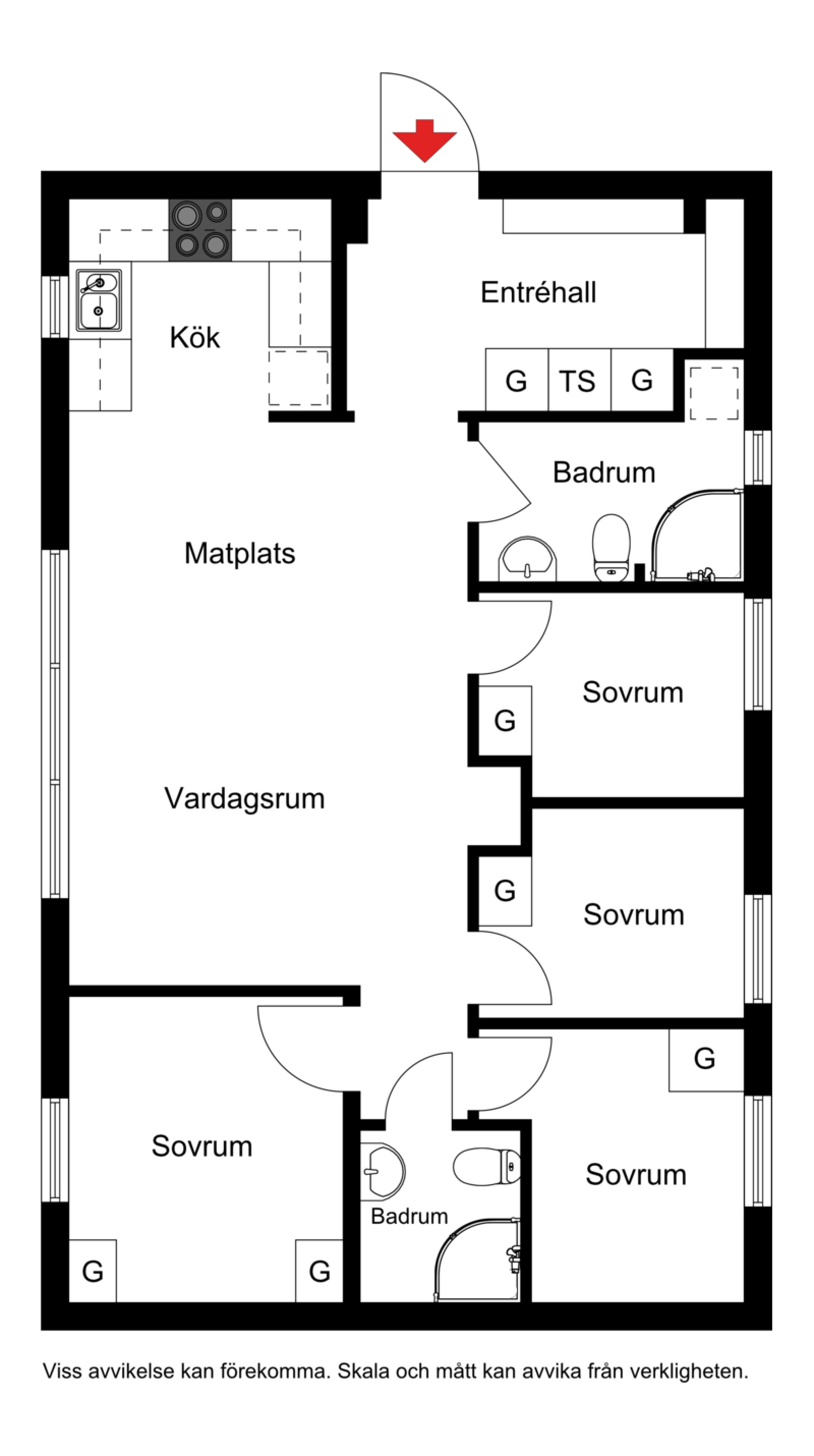 Planskiss Trollbäcken 27 U