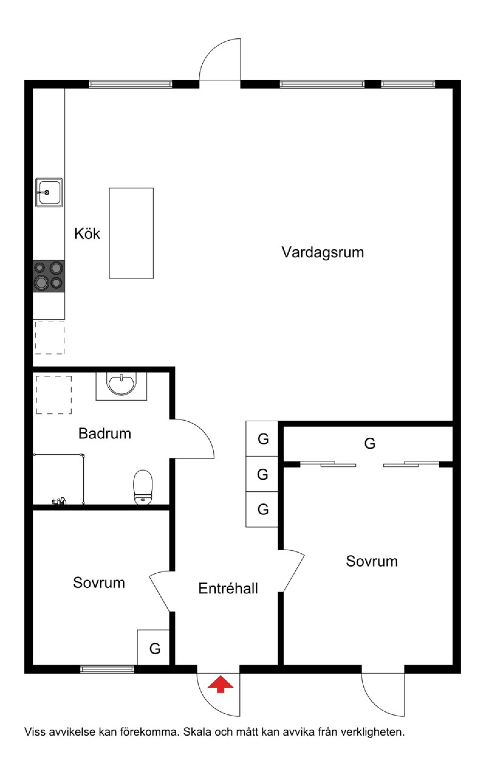 Planskiss Elljusvägen 14D