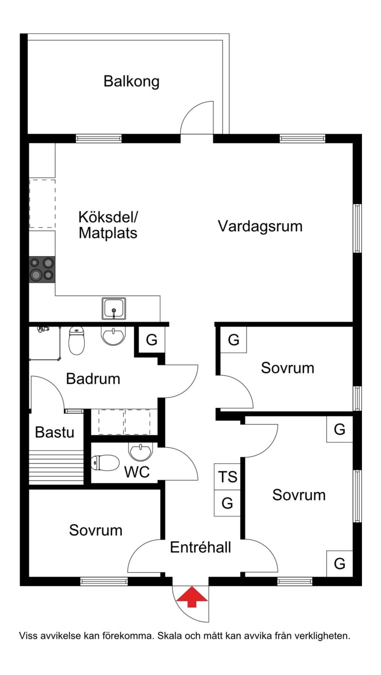 Planskiss Kläppgatan 1220D