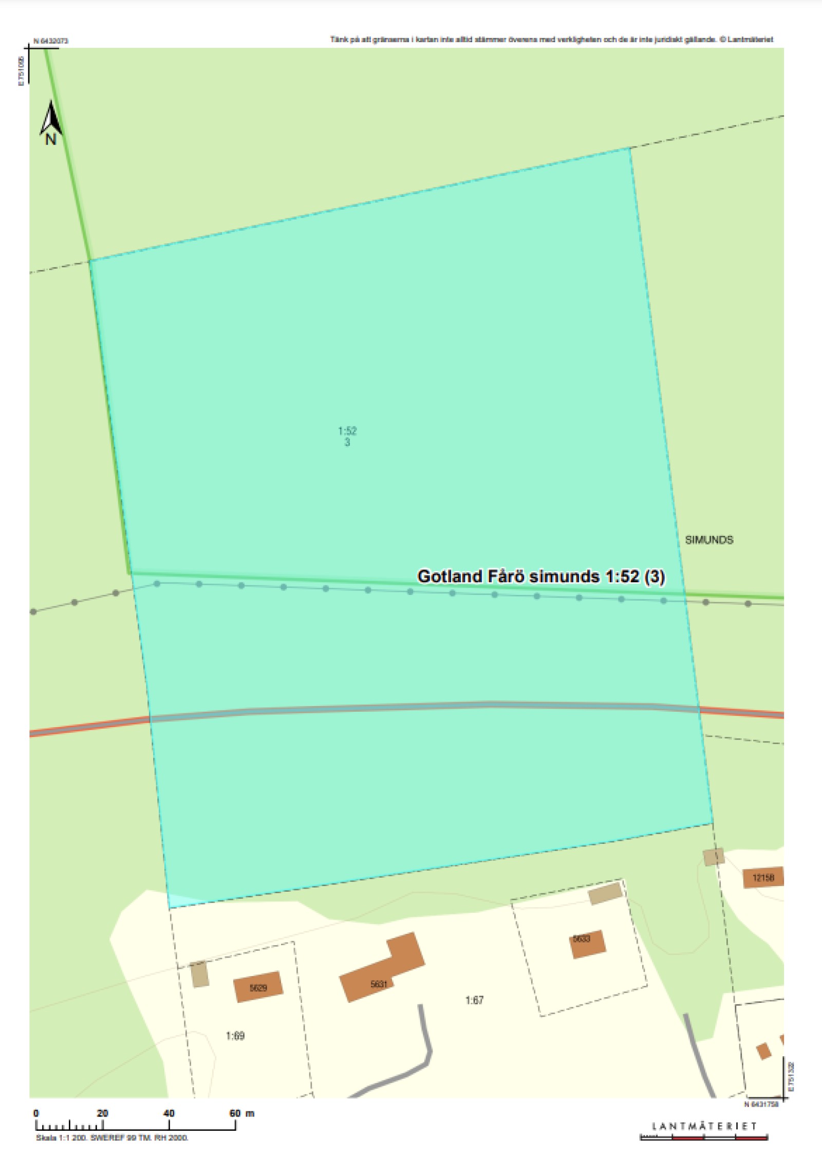 Skifte 3 fastighetskarta Fårö Simunds