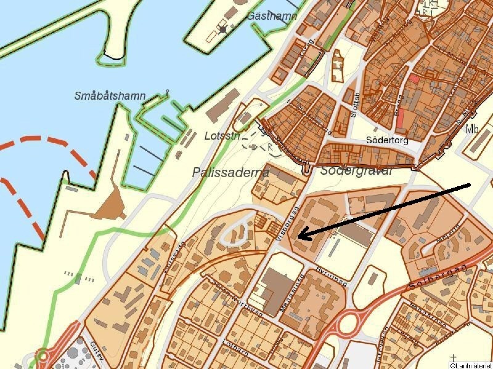 Fastighetskarta Visby Söder Byrumsgatan 11