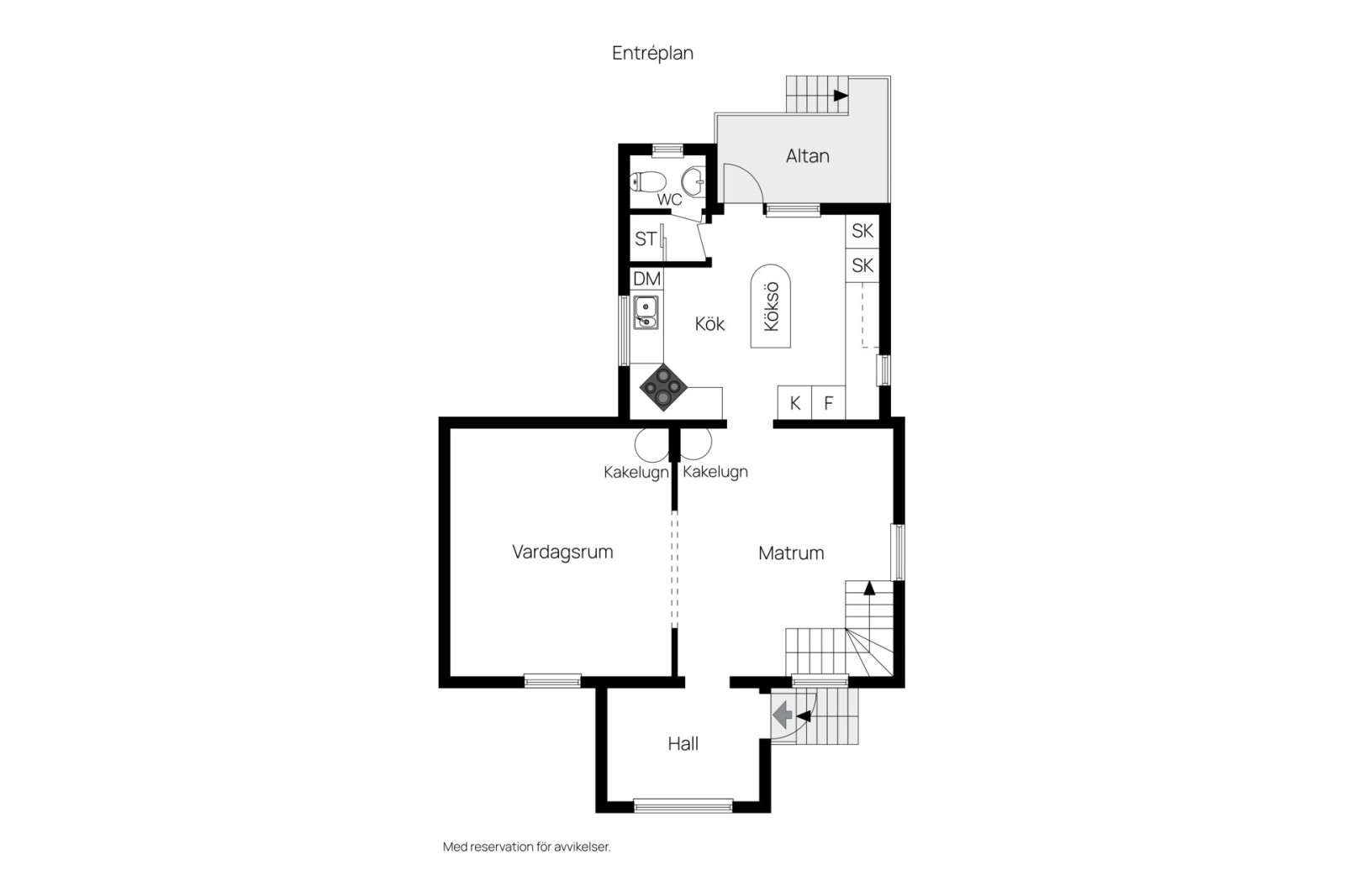 Nedre plan Gamla Kallingevägen 13